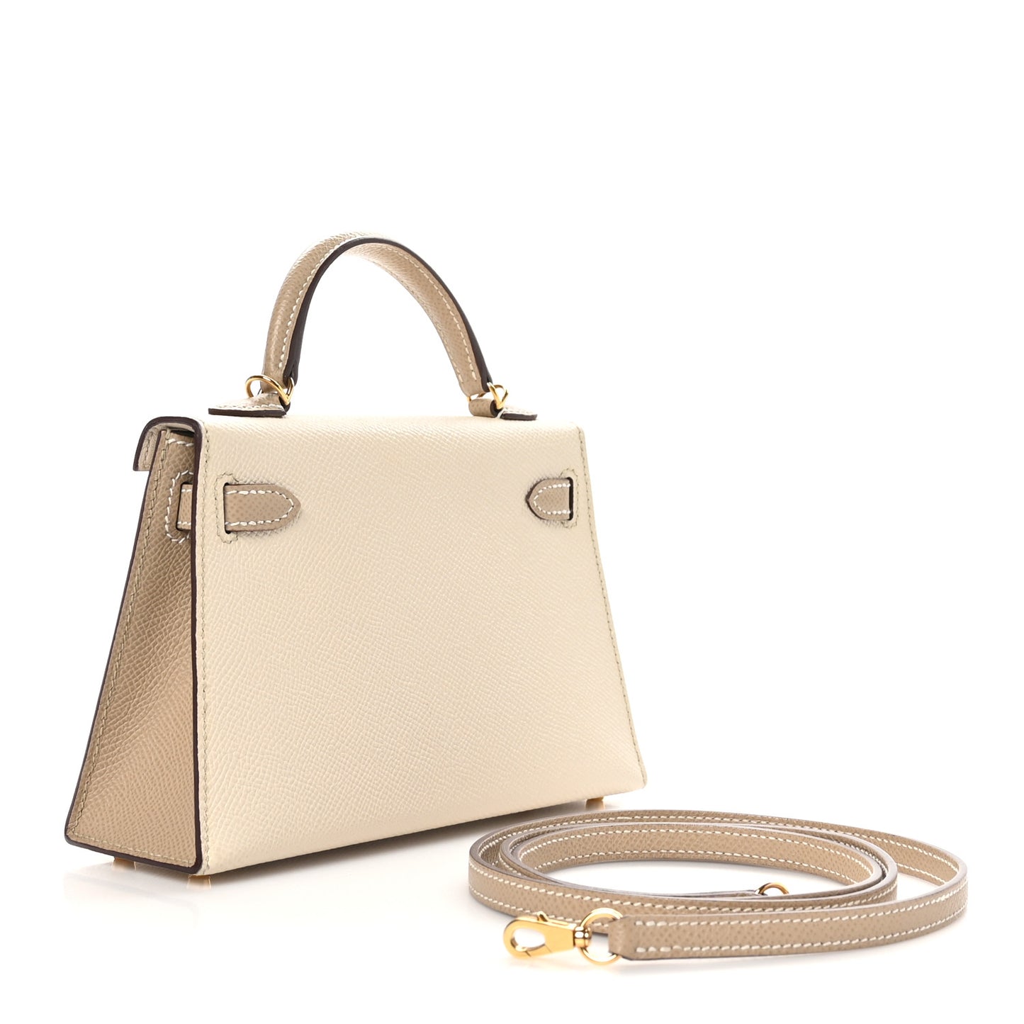 Epsom Horseshoe Mini Kelly Sellier 20 Craie Trench