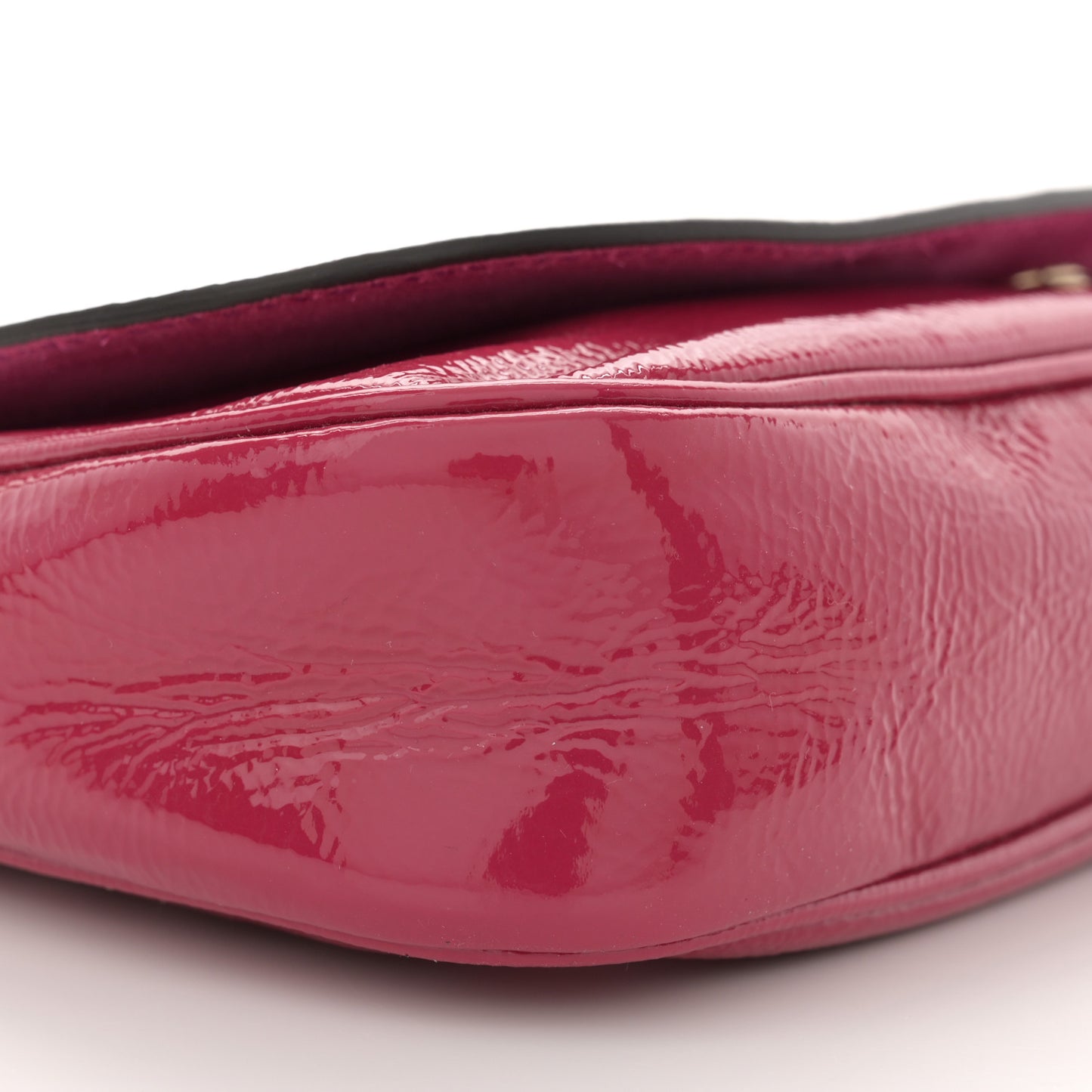 Patent Medium Soho Flap Crossbody Bright Bougainvillea