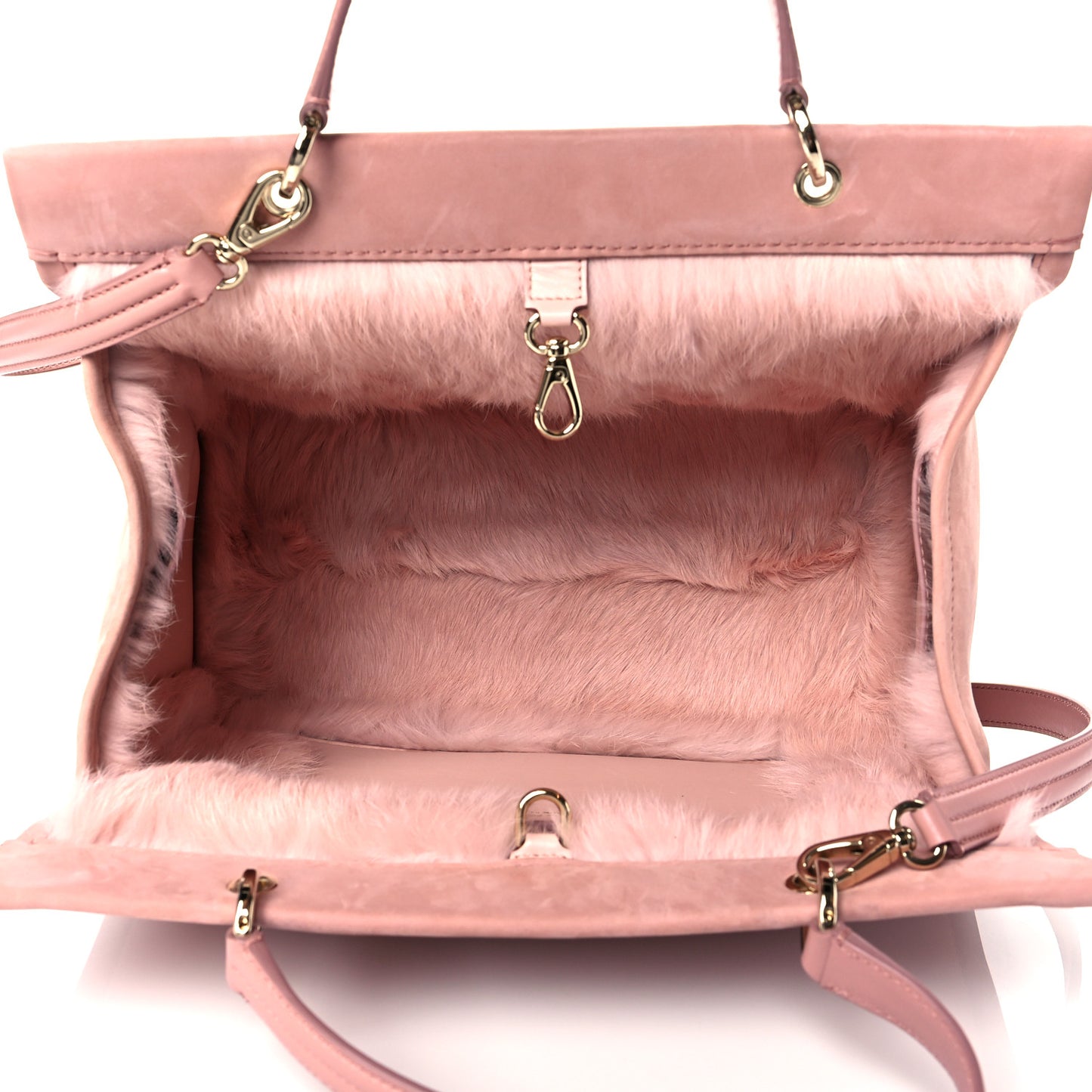 Suede Mink Medium Meera Tote Pink