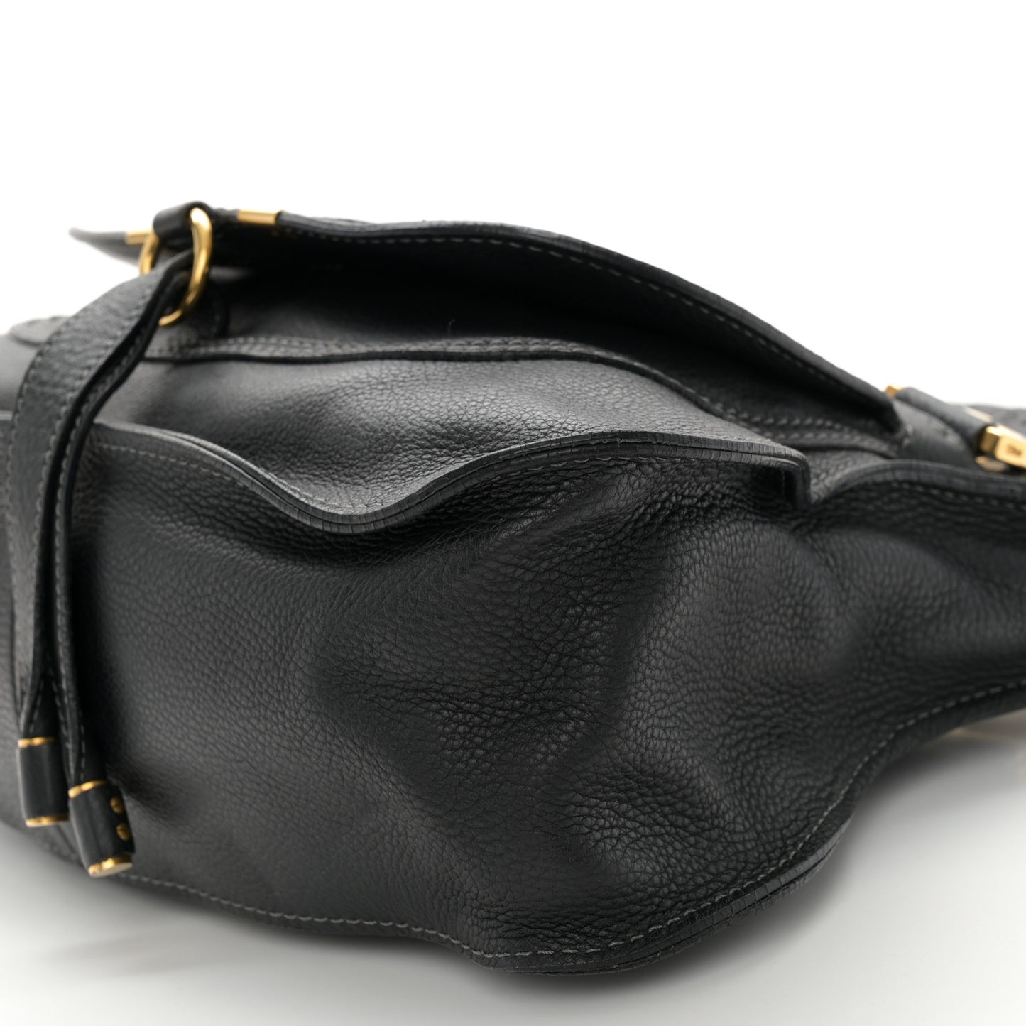Calfskin Medium Marcie Satchel Black
