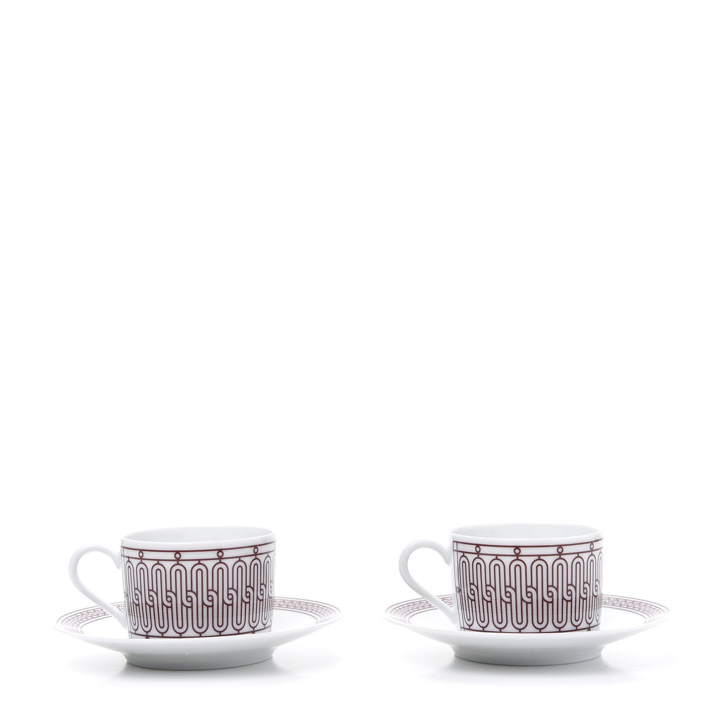 Porcelain H Deco Tea Set Rouge