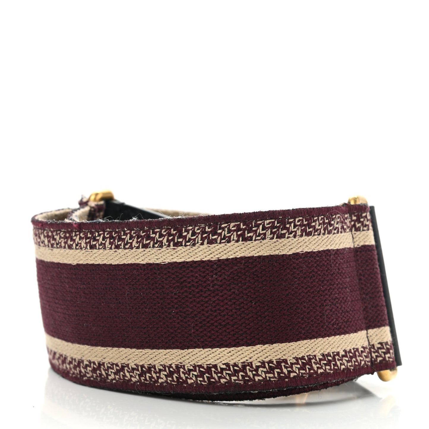 Canvas Embroidered Shoulder Strap Burgundy