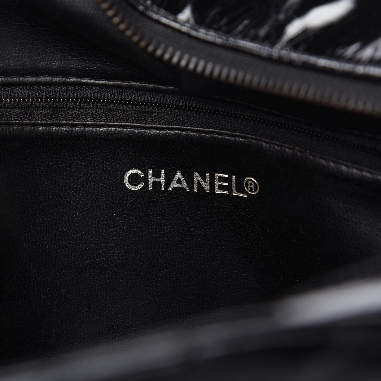 Chanel Patent Quilted Shoulder Bag Black 8 of 12