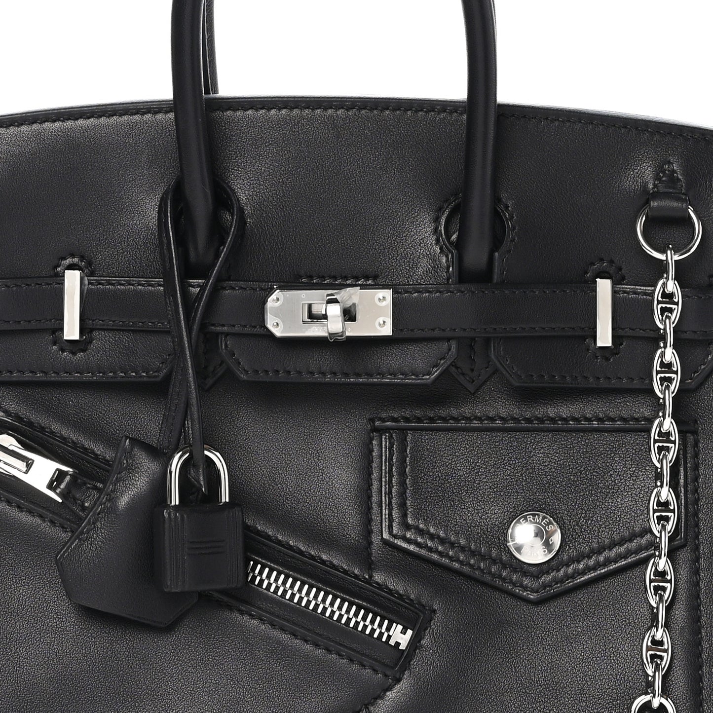 Veau Volupto Rock Birkin 25 Black