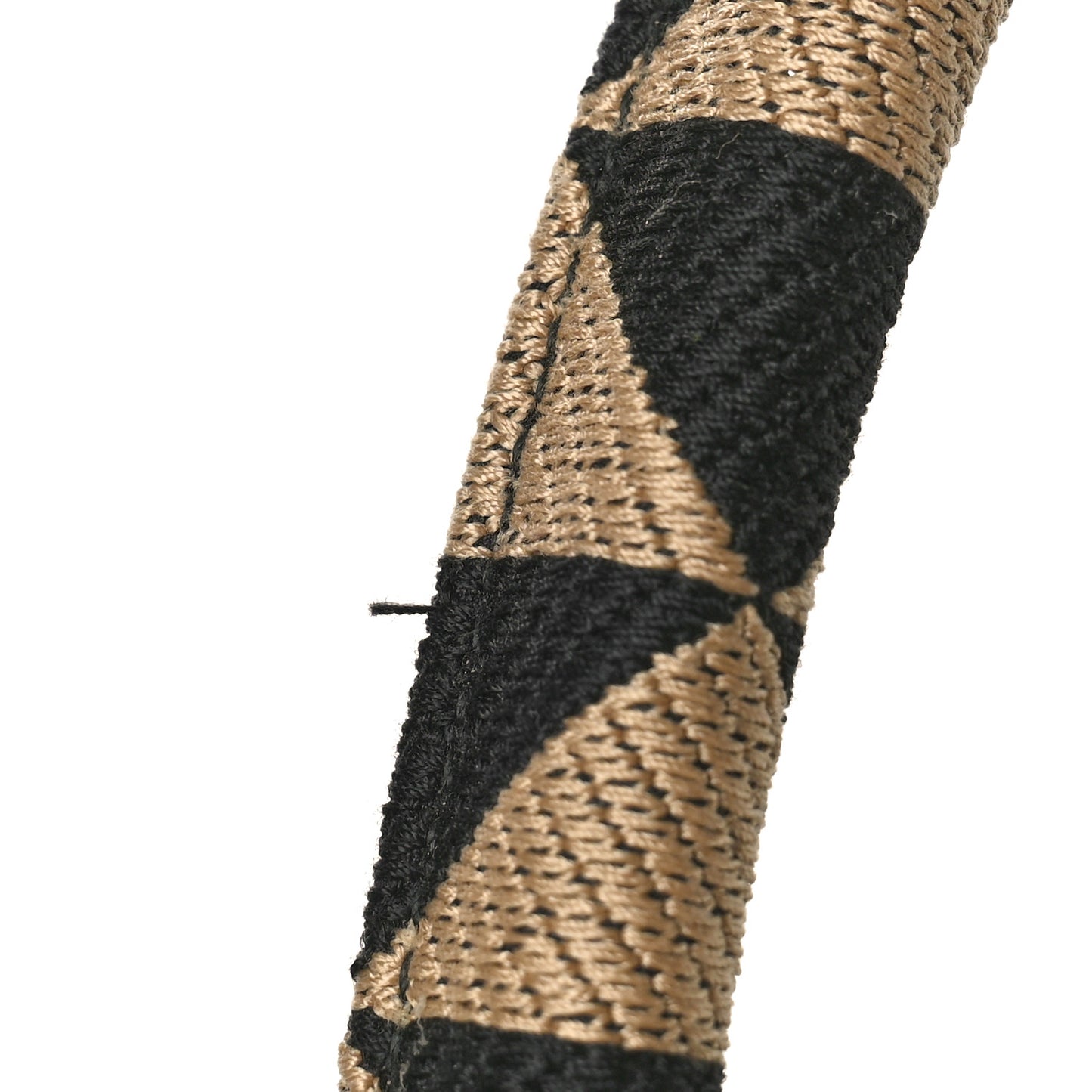 Jacquard Saffiano Triangolo Symbole Embroidered Large Tote Black Corda