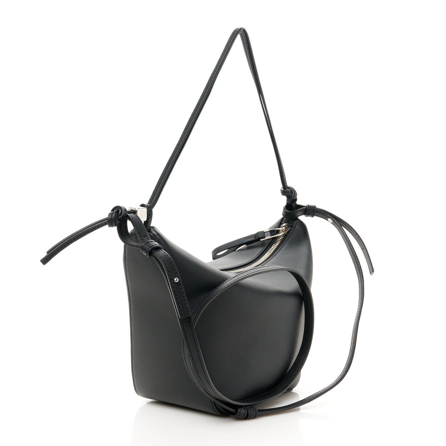 Calfskin Mini Hammock Hobo Black