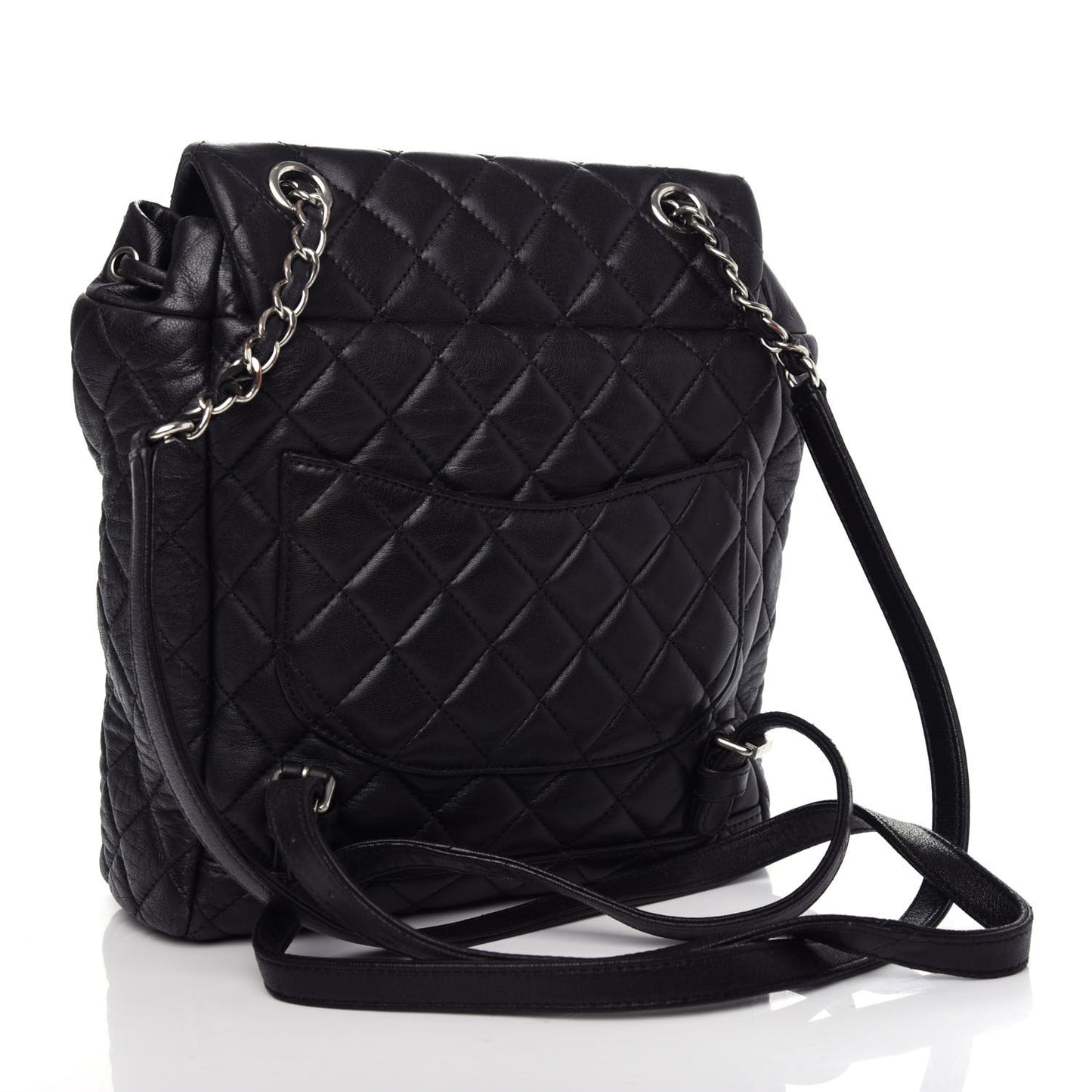 Lambskin Quilted Small Urban Spirit Backpack Black