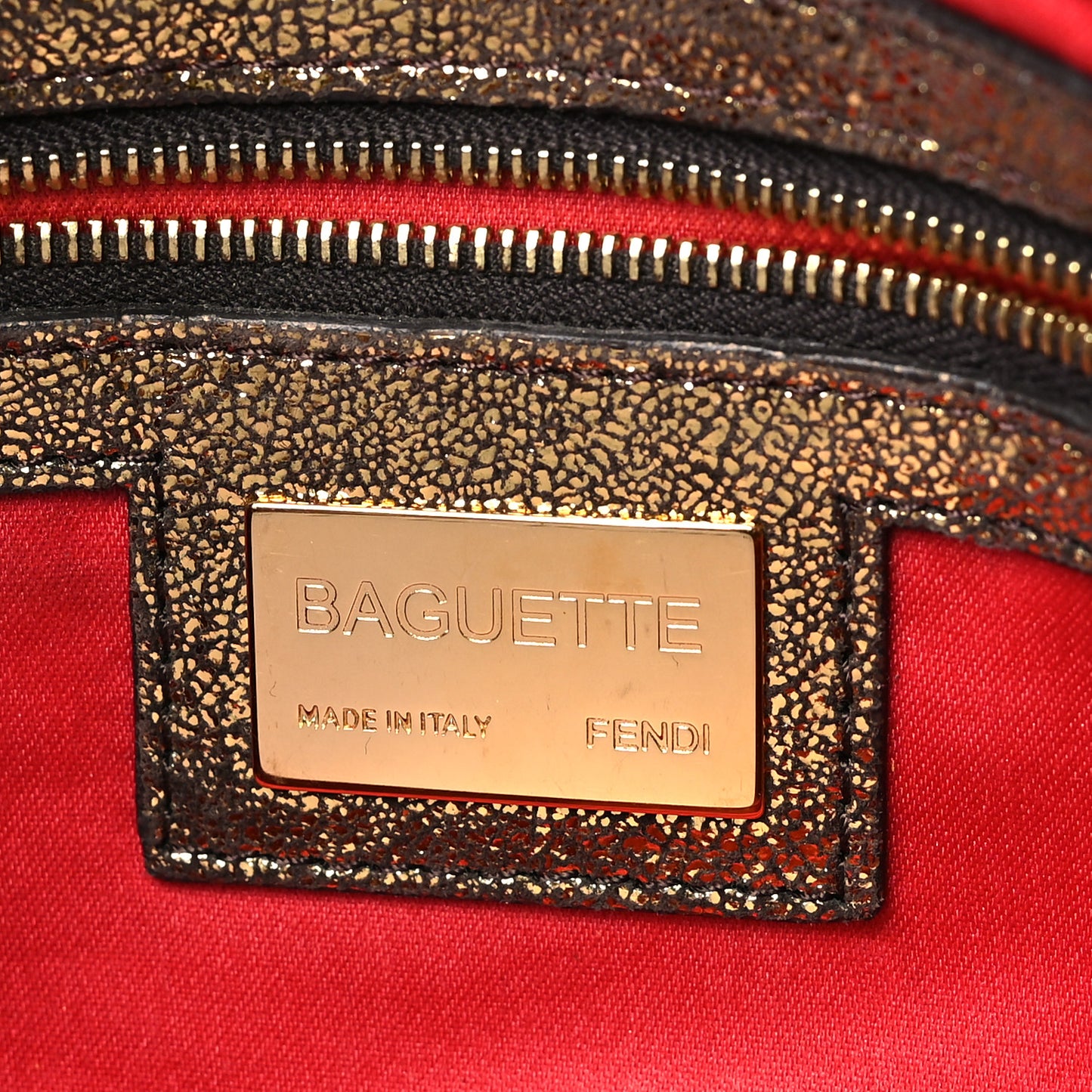 Metallic Canvas Baguette Gold