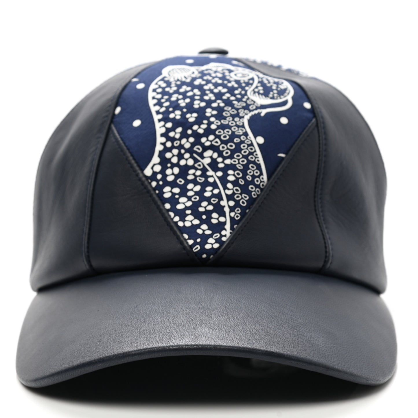 Lambskin Silk Thelma Les Leopards Bandana Hat 59 Marine White