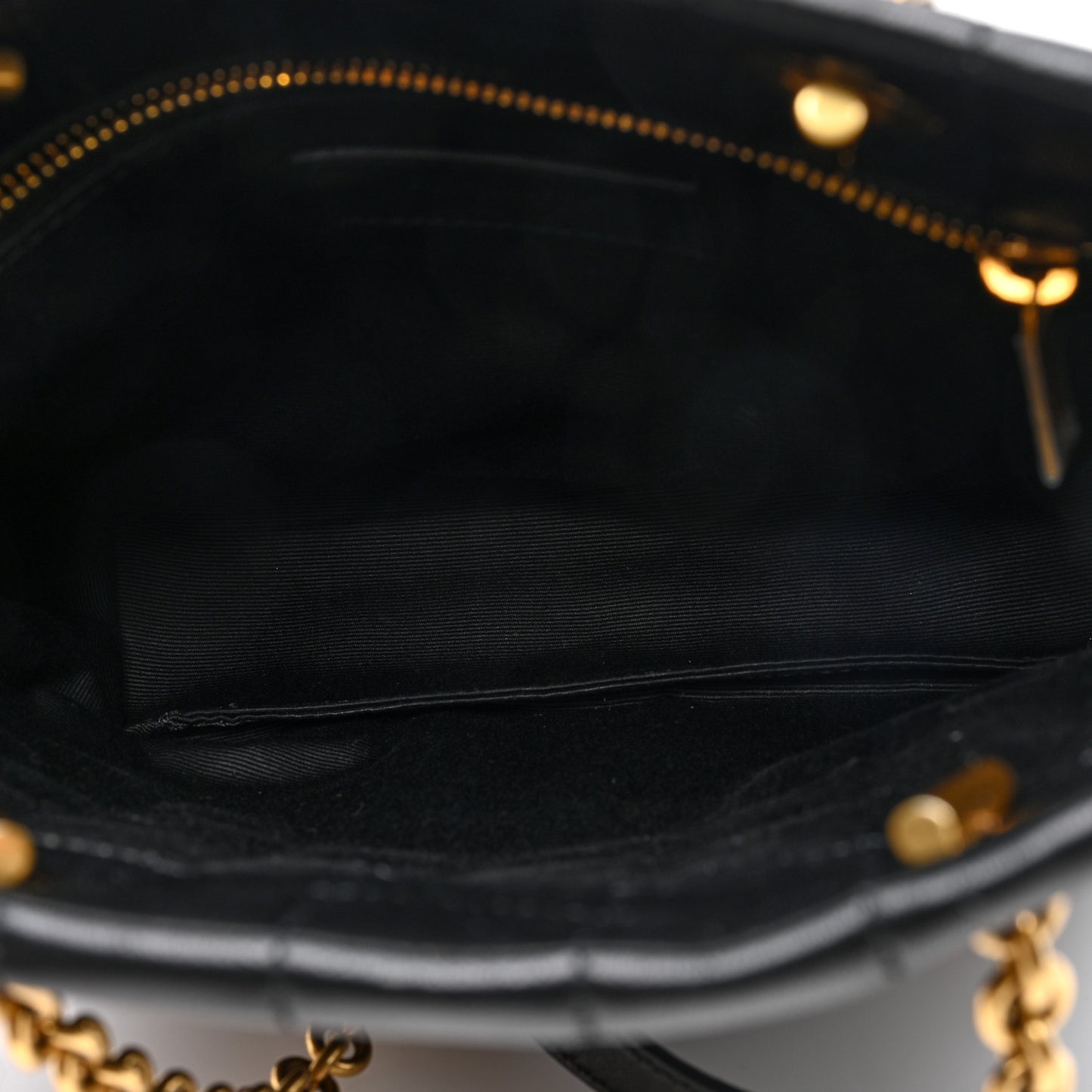 Lambskin Carre Quilted Mini Shopping Bag Black