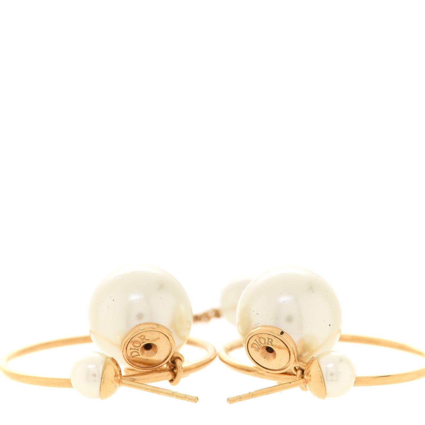 Pearl Tribales Dangle Chain Earrings Gold