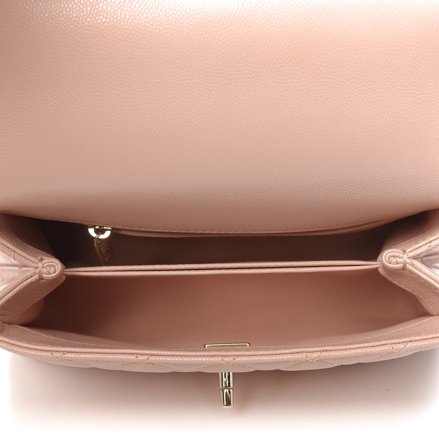 Caviar Quilted Mini Coco Handle Flap Light Pink