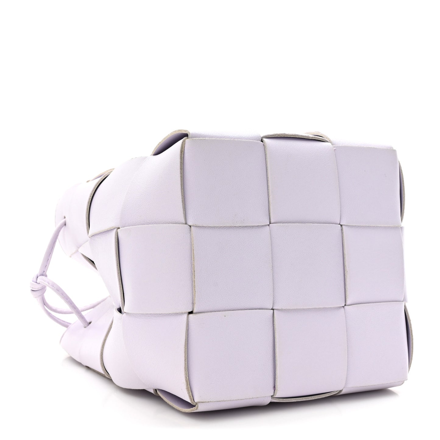 Calfskin Intreccio Small Cassette Bucket Bag Mirth Washed