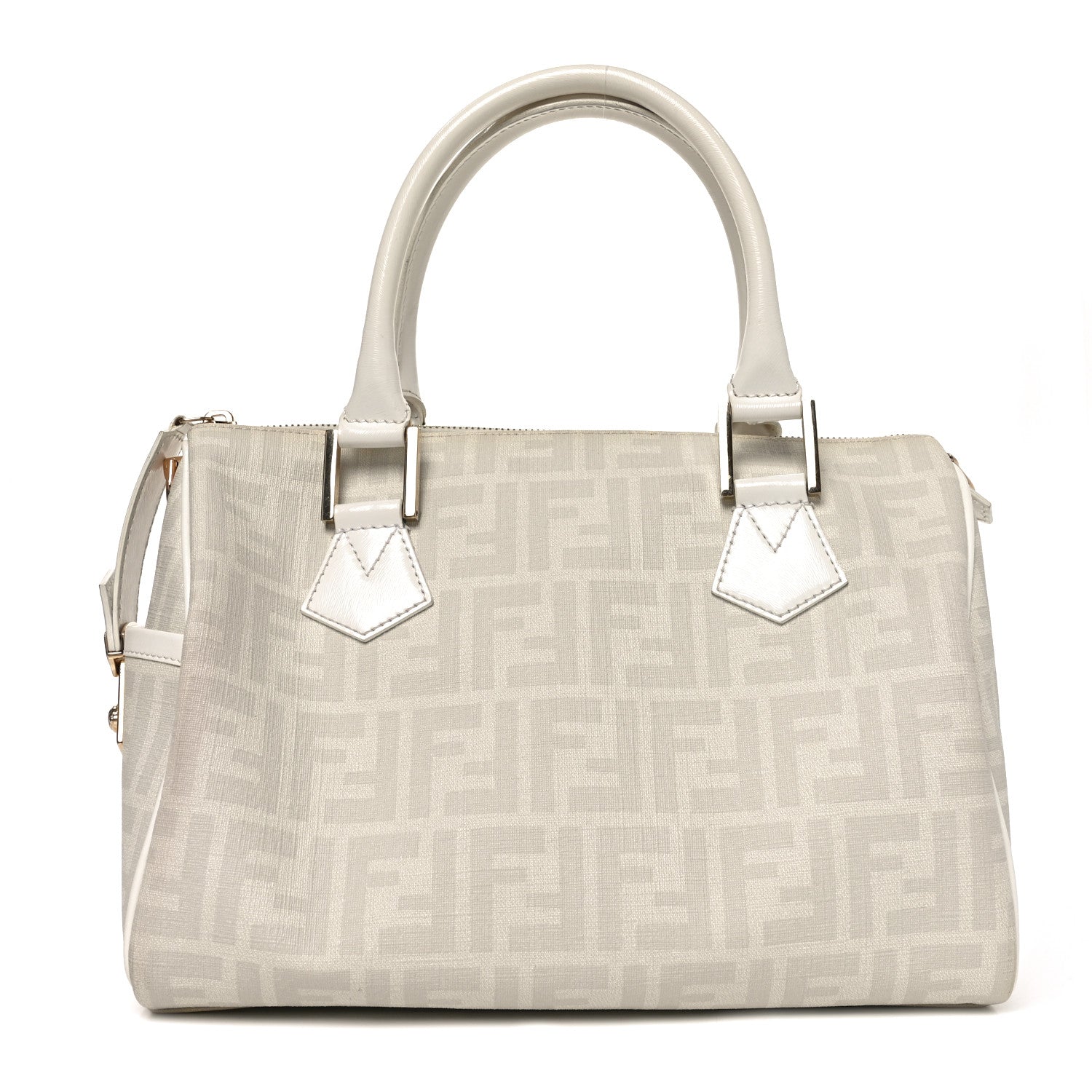 Fendi Zucca Spalmati Lucido Medium Chef Boston White 1831535