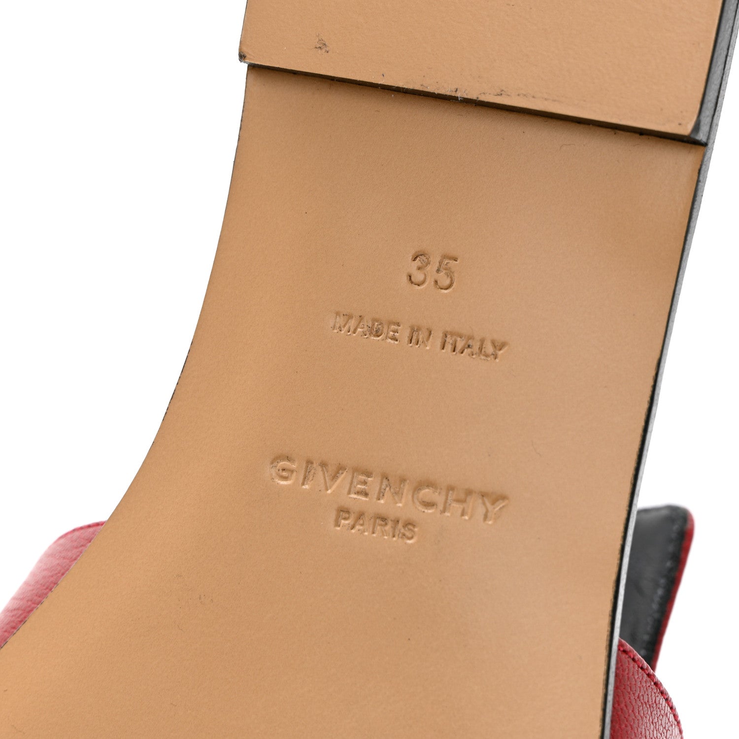 Givenchy Grained Calfskin 4G Flat Sandals 35 Red Cherry 8 of 13