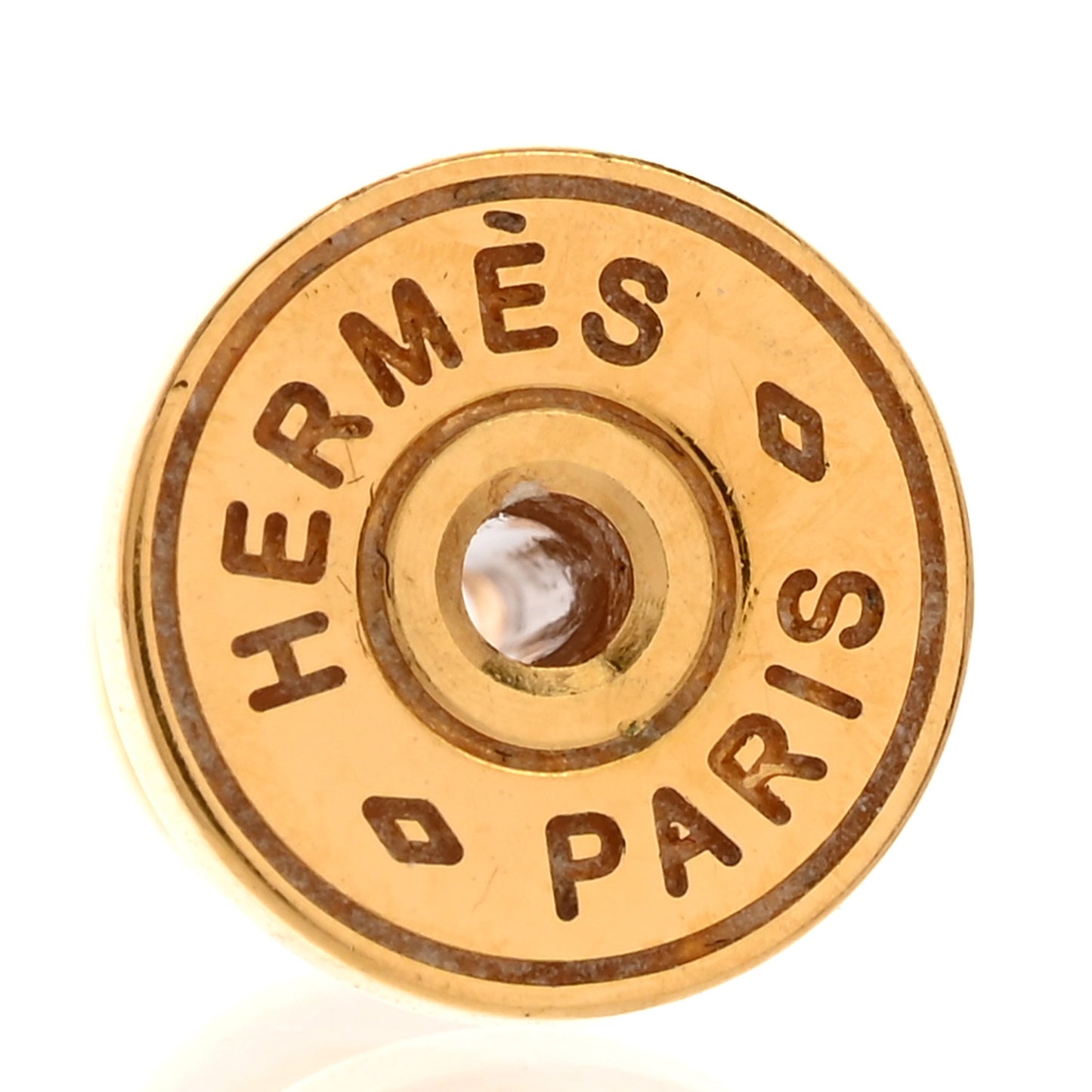 Gold Lacquered Mini Pop H Earrings Black