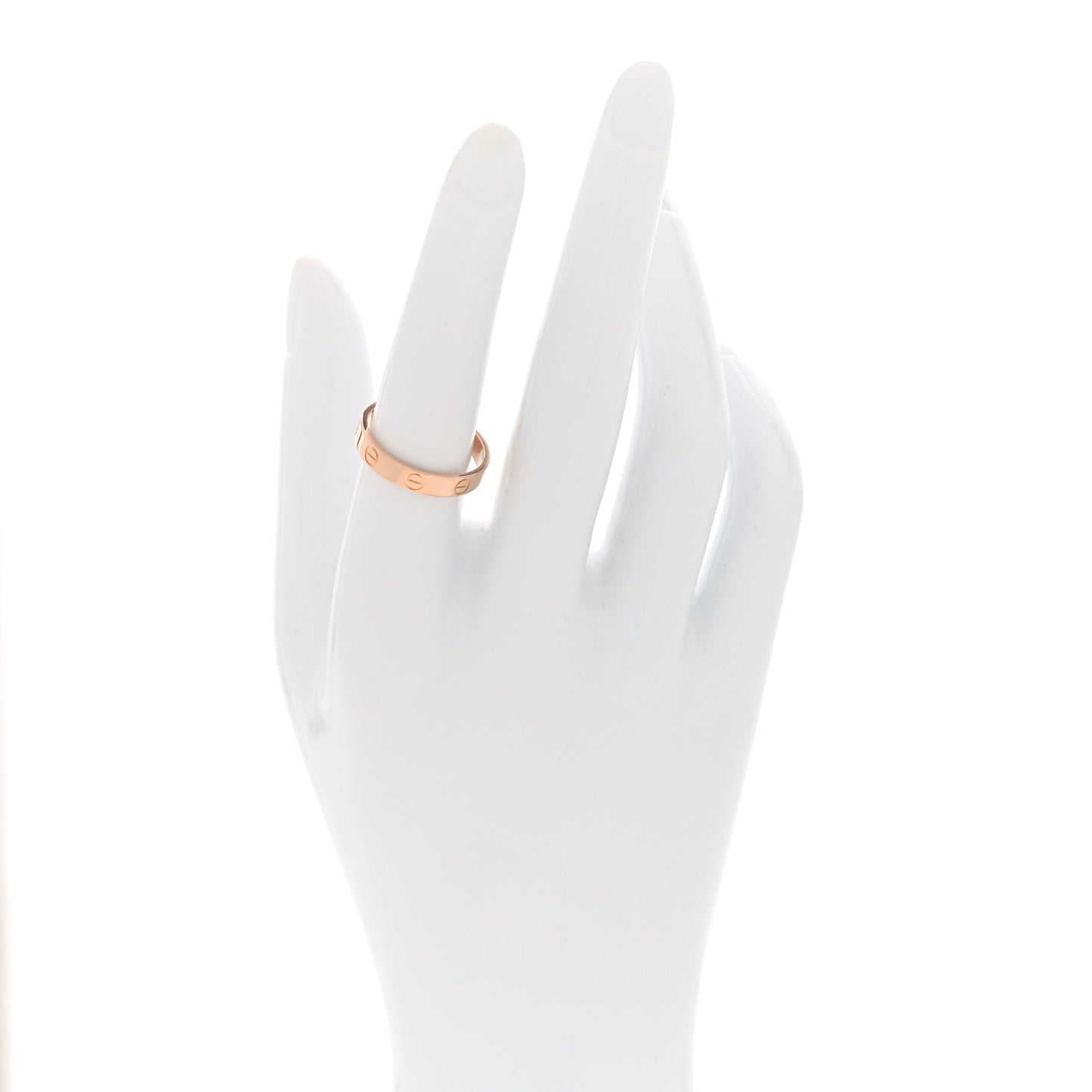 18K Pink Gold 3.5mm LOVE Wedding Band Ring 55 7.25