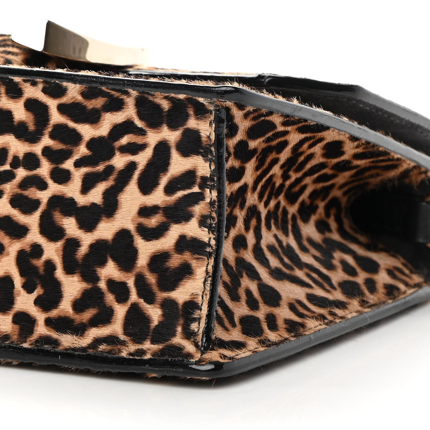 Pony Hair Leopard Print Madeline Shoulder Bag Natural Mix