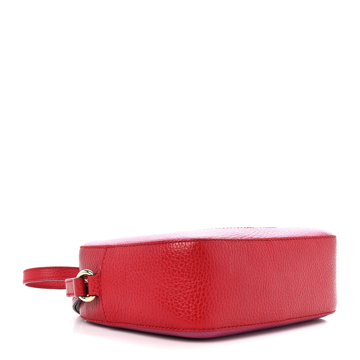 Dollar Calfskin Bi-Color Small Soho Disco Bag New Rosette Hibiscus Red