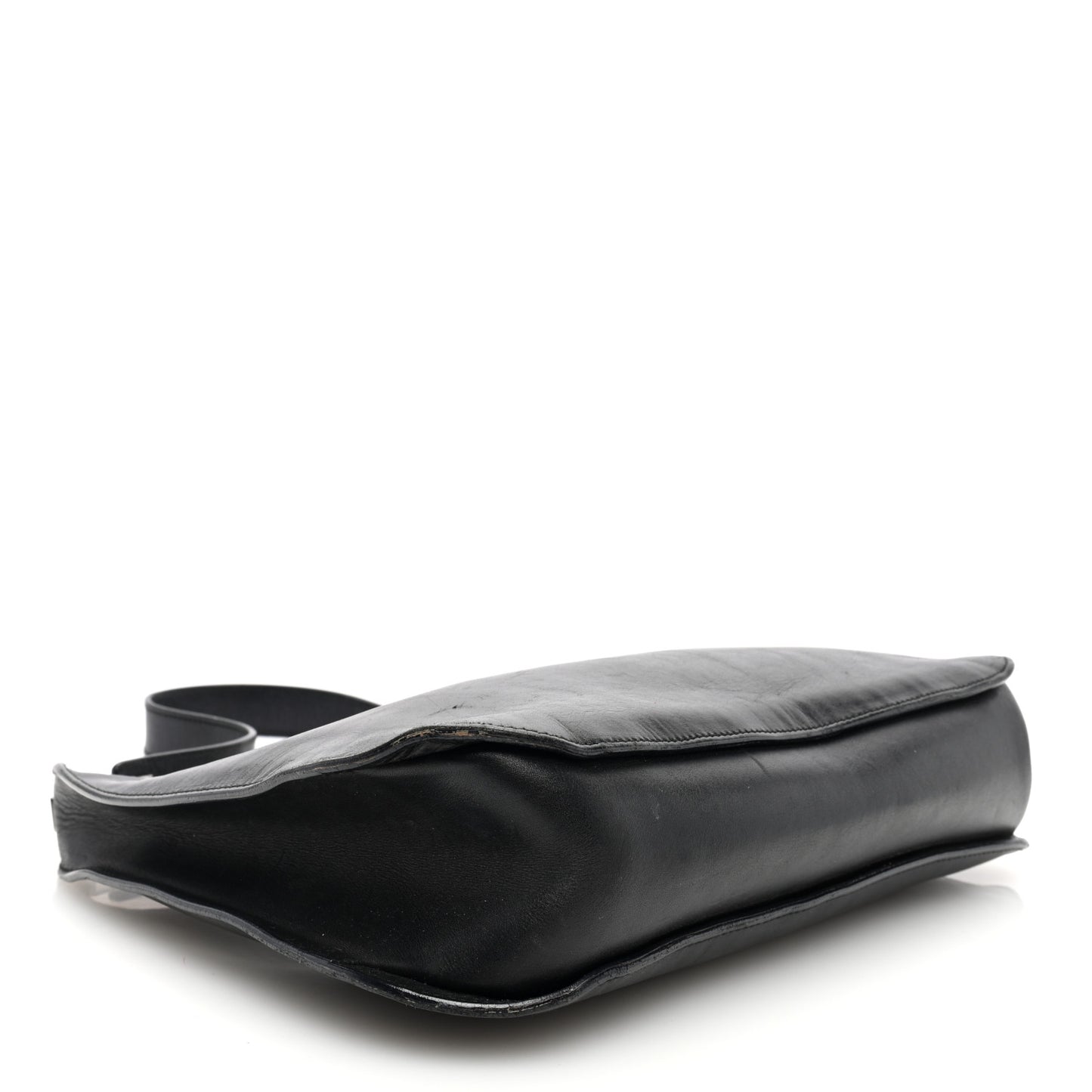 Calfskin Logo Hobo Bag Black