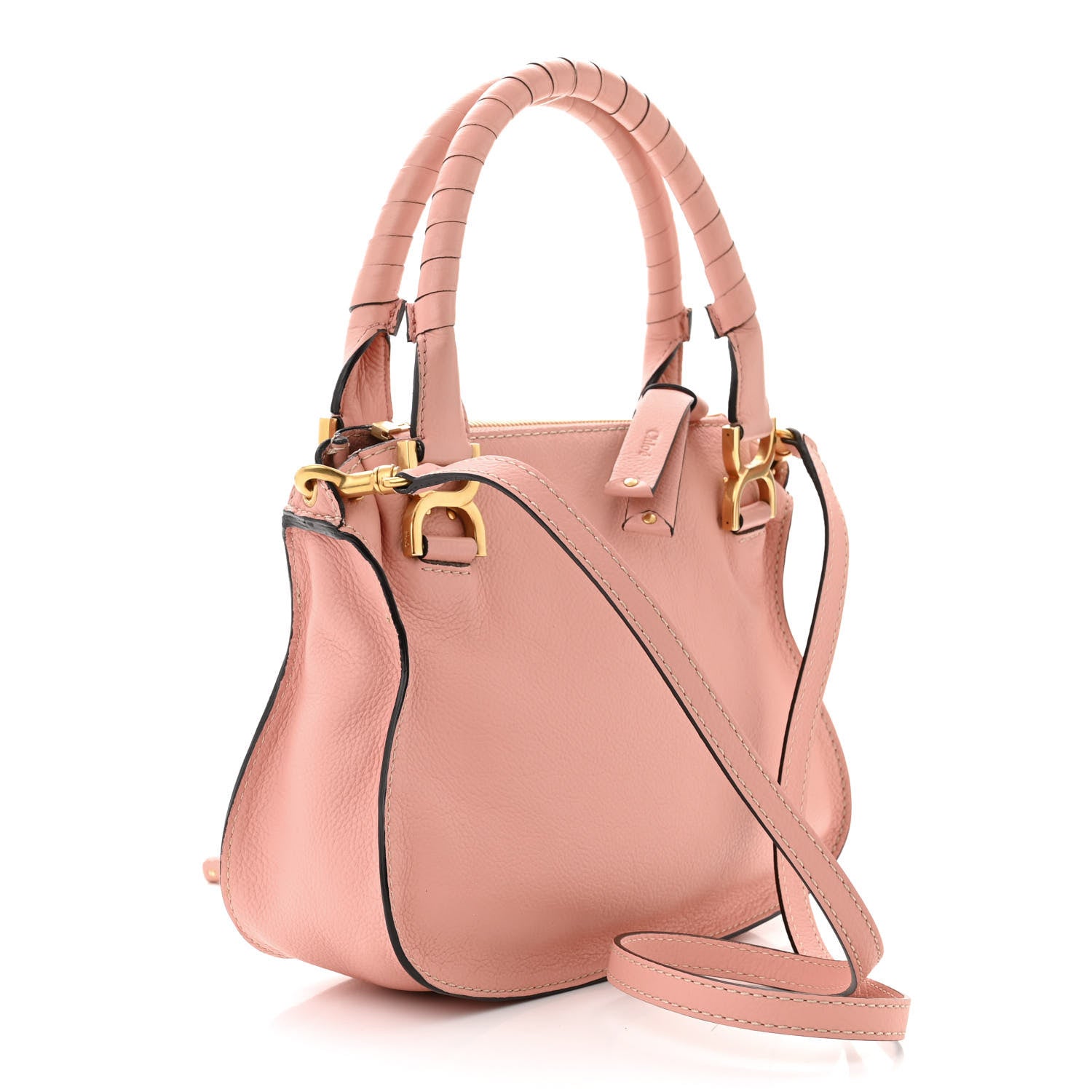 Chloe Calfskin Small Marcie Satchel Fallow Pink 3 of 11