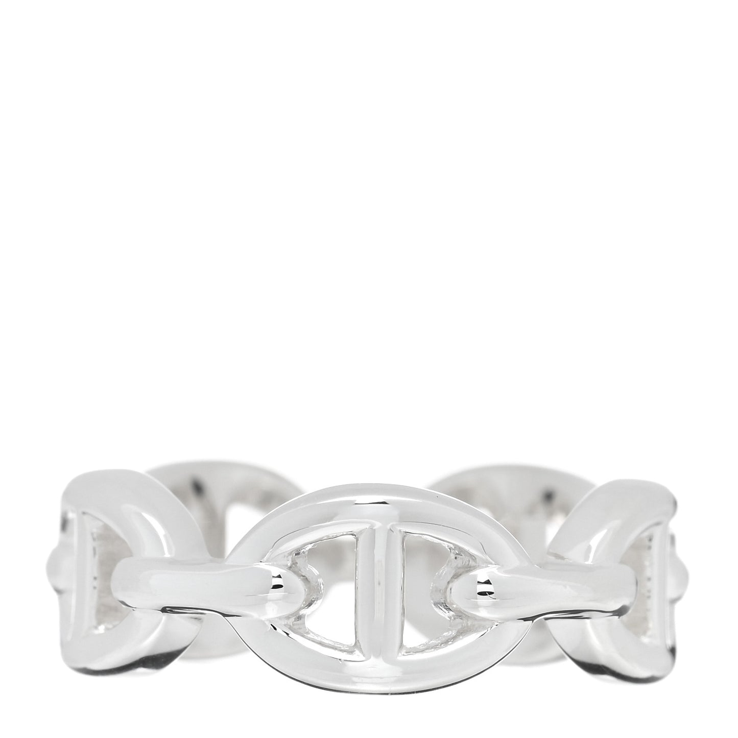 Sterling Silver PM Chaine d'Ancre Enchainee Band Ring 51 5.75