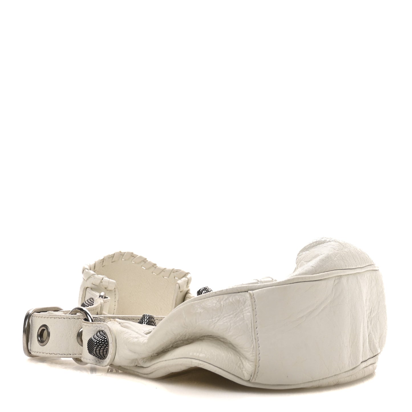 Agneau Arena Le Cagole Shoulder Bag XS Optic White