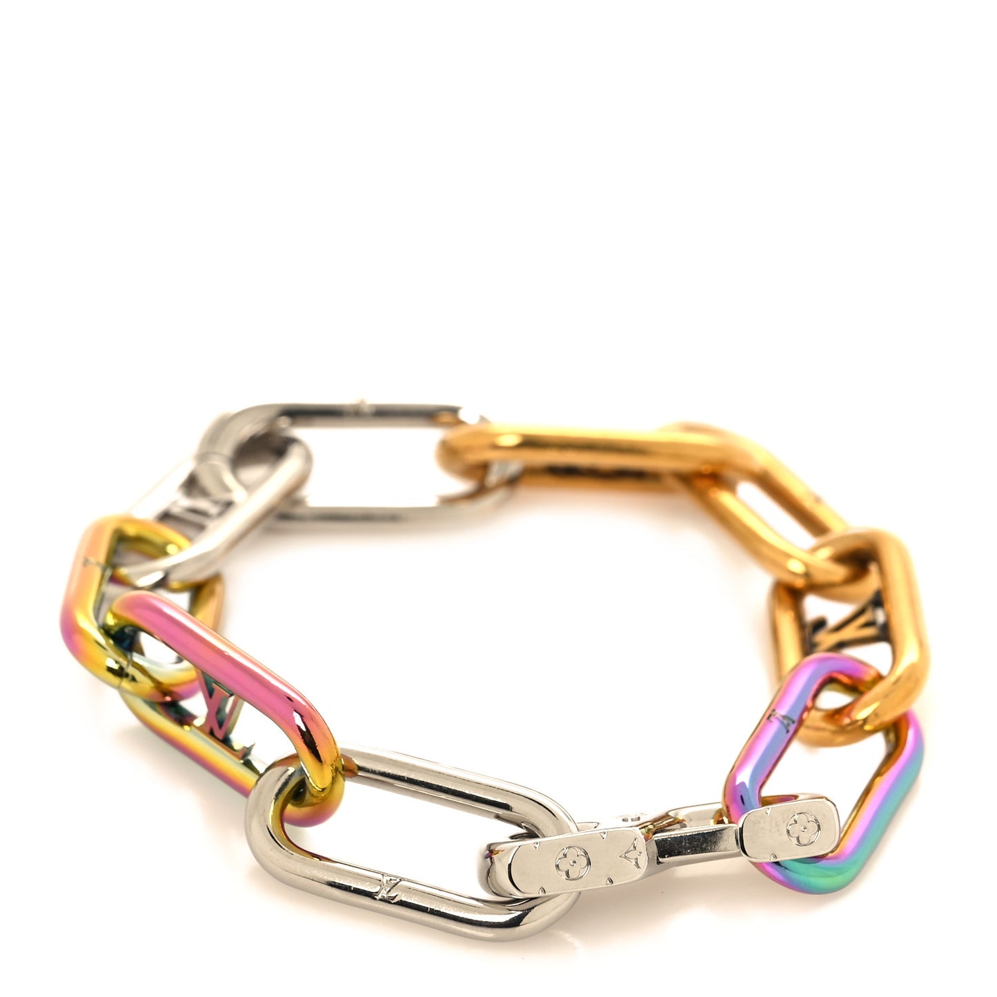 Metal Signature Chain Bracelet Rainbow