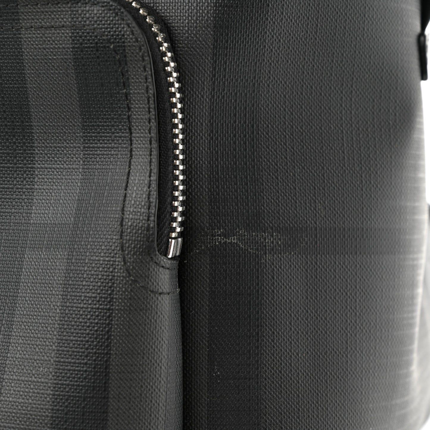 PVC Check Abbeydale Simple Backpack Black Grey