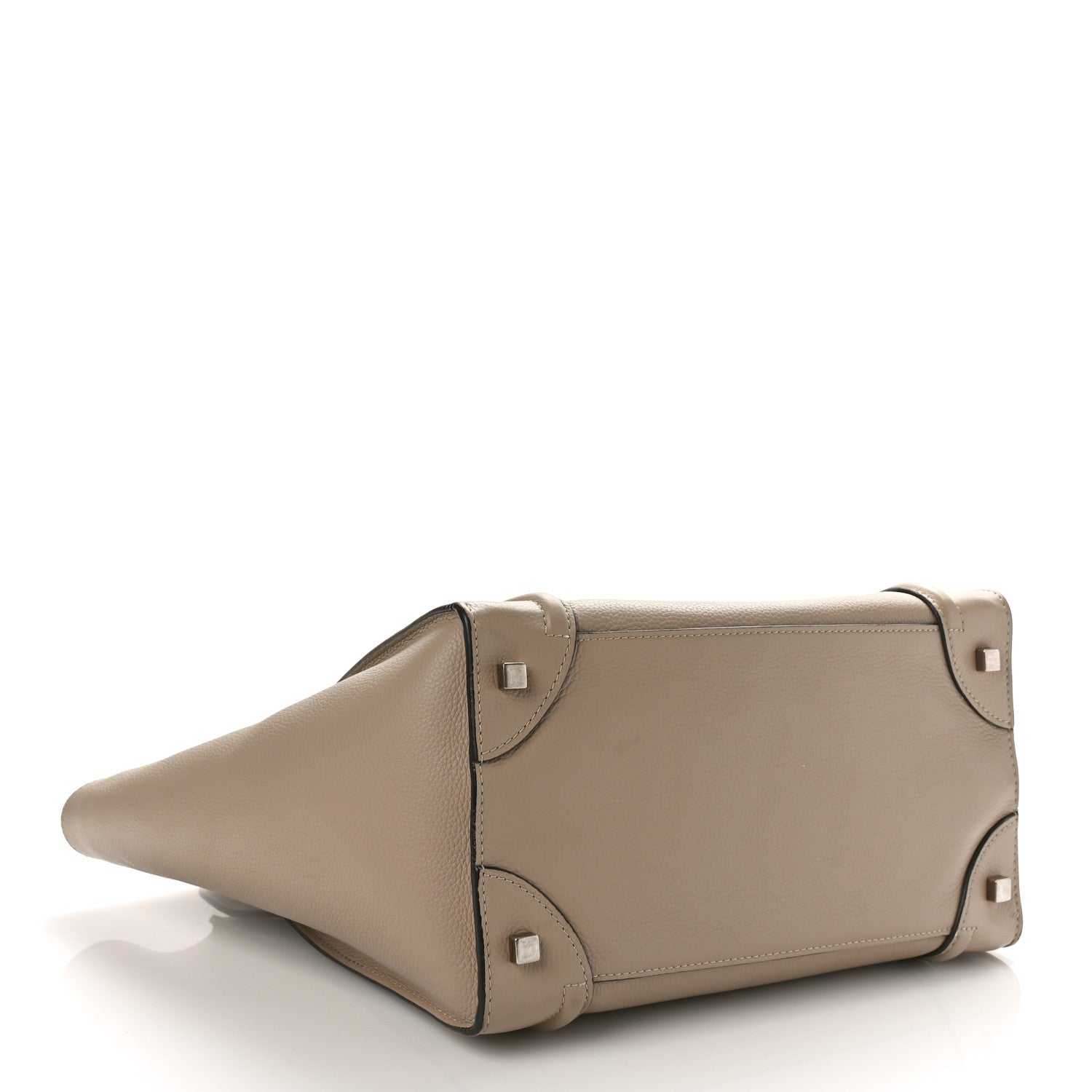 Celine Drummed Calfskin Mini Luggage Dune 4 of 11