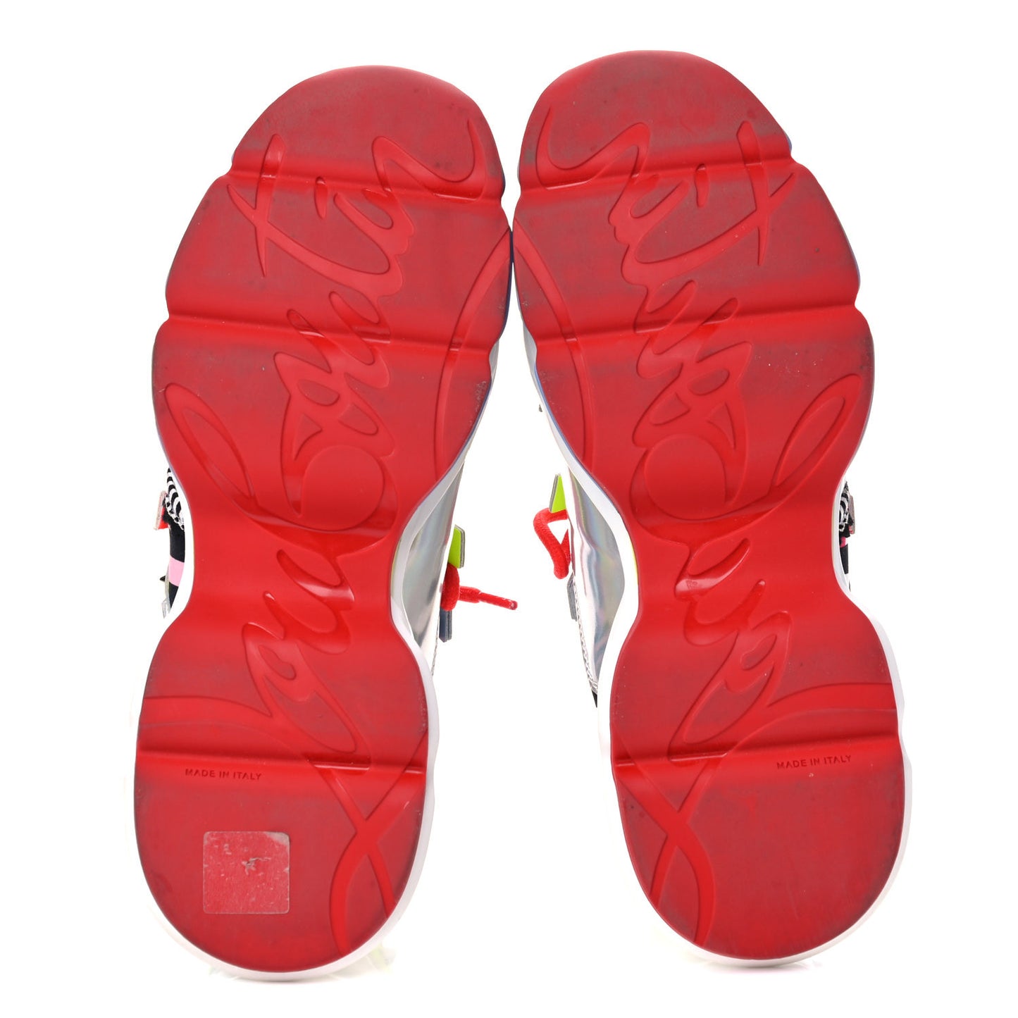 Neoprene Specchio Laser Donna Red Runner Spike Flat Sneaker 37.5 Multicolor