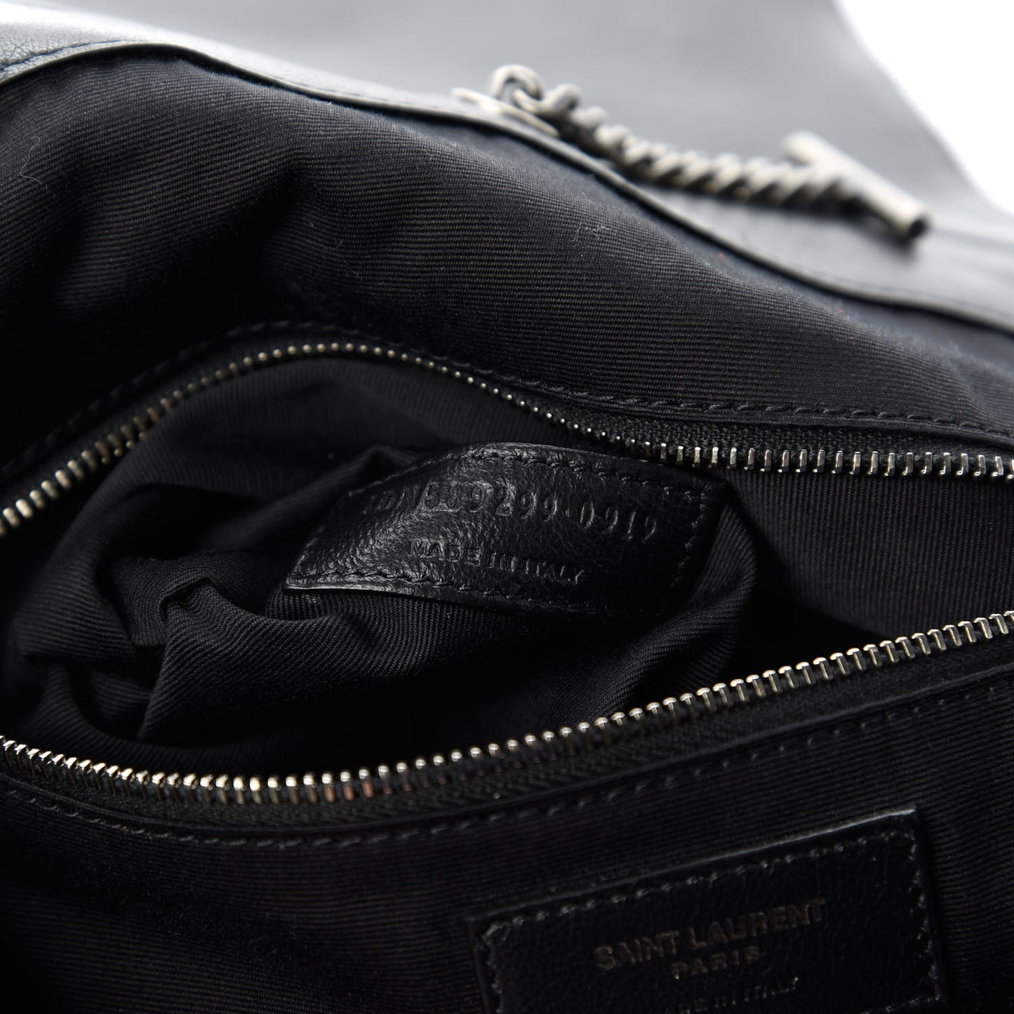 Vintage Lambskin Chevron Monogram Medium Nolita Black