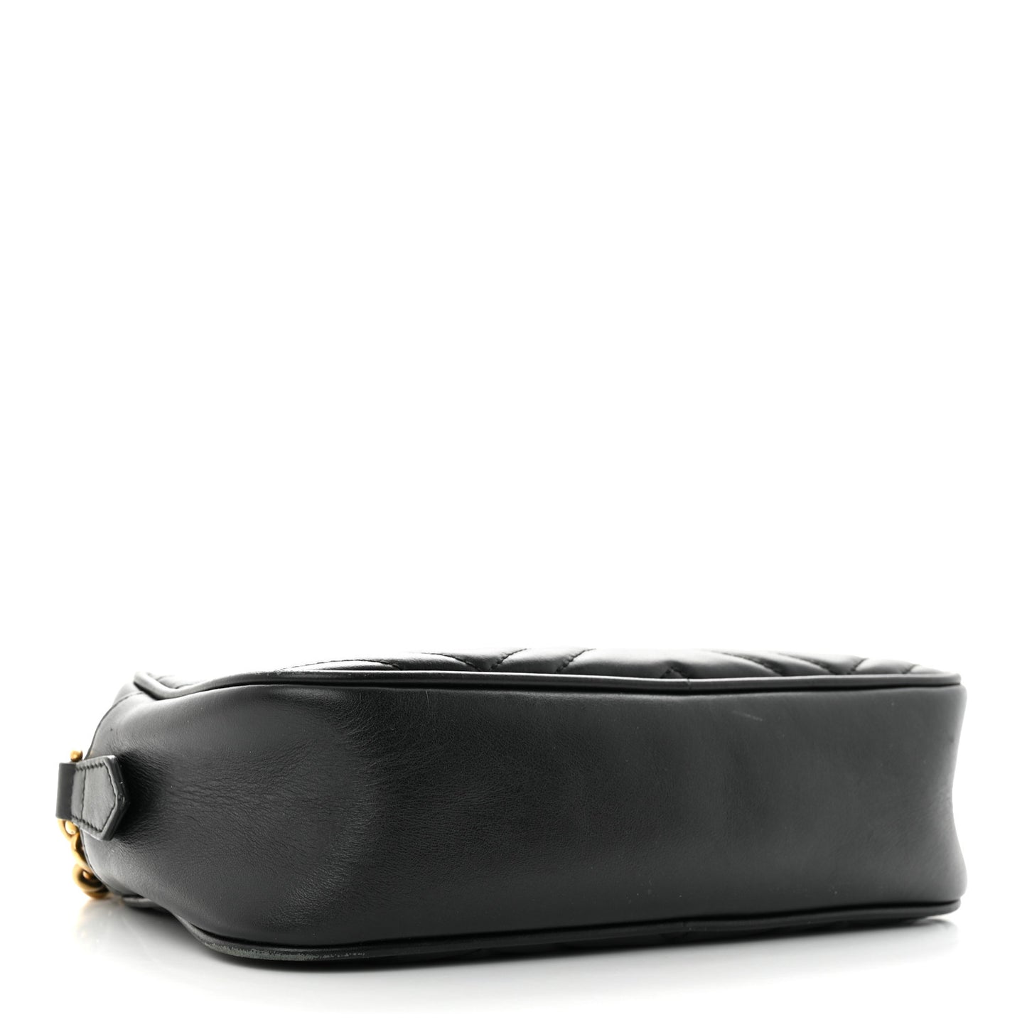 Calfskin Matelasse Small GG Marmont Chain Shoulder Bag Black
