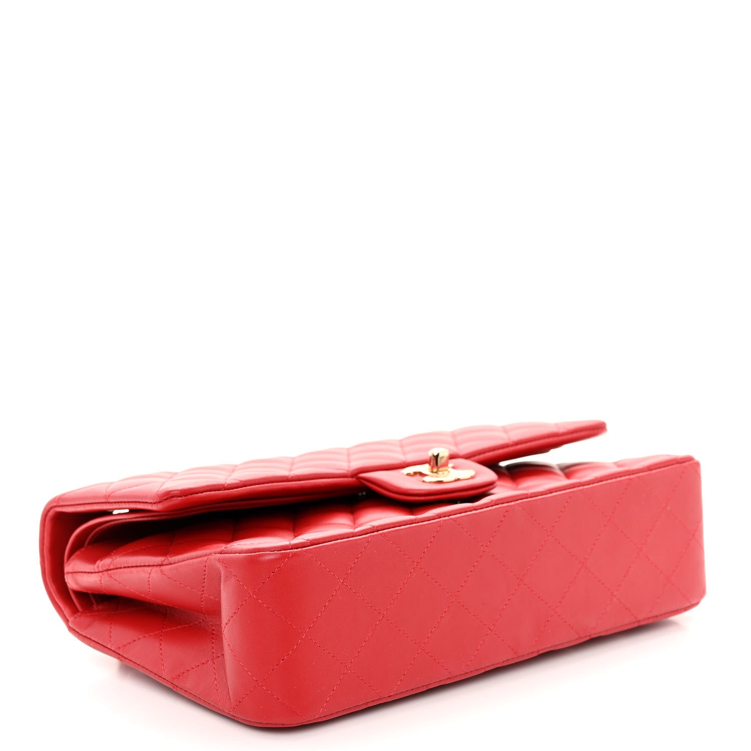 Chanel Lambskin Quilted Medium Double Flap Red 4 of 10