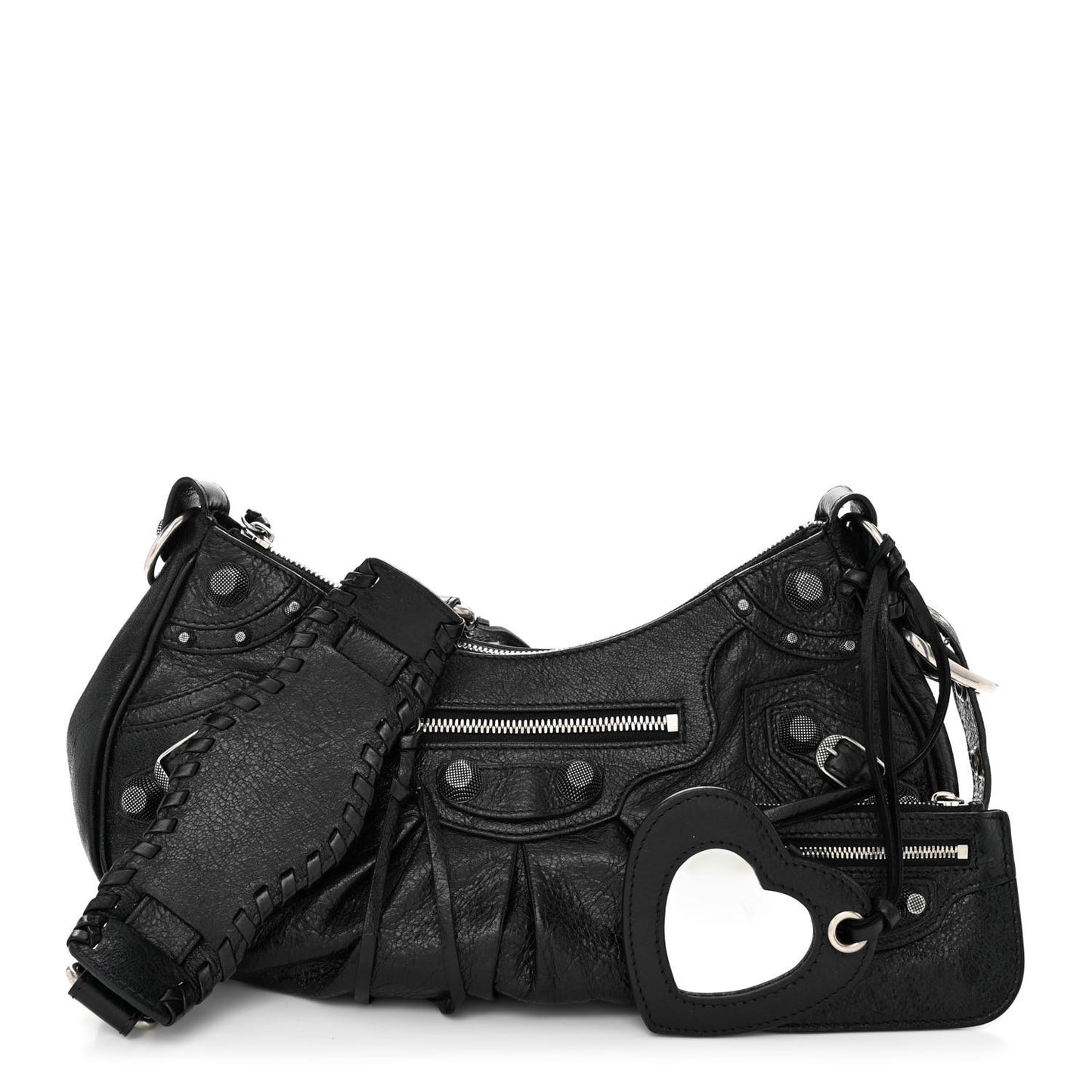 Agneau Arena Small Le Cagole Shoulder Bag Black