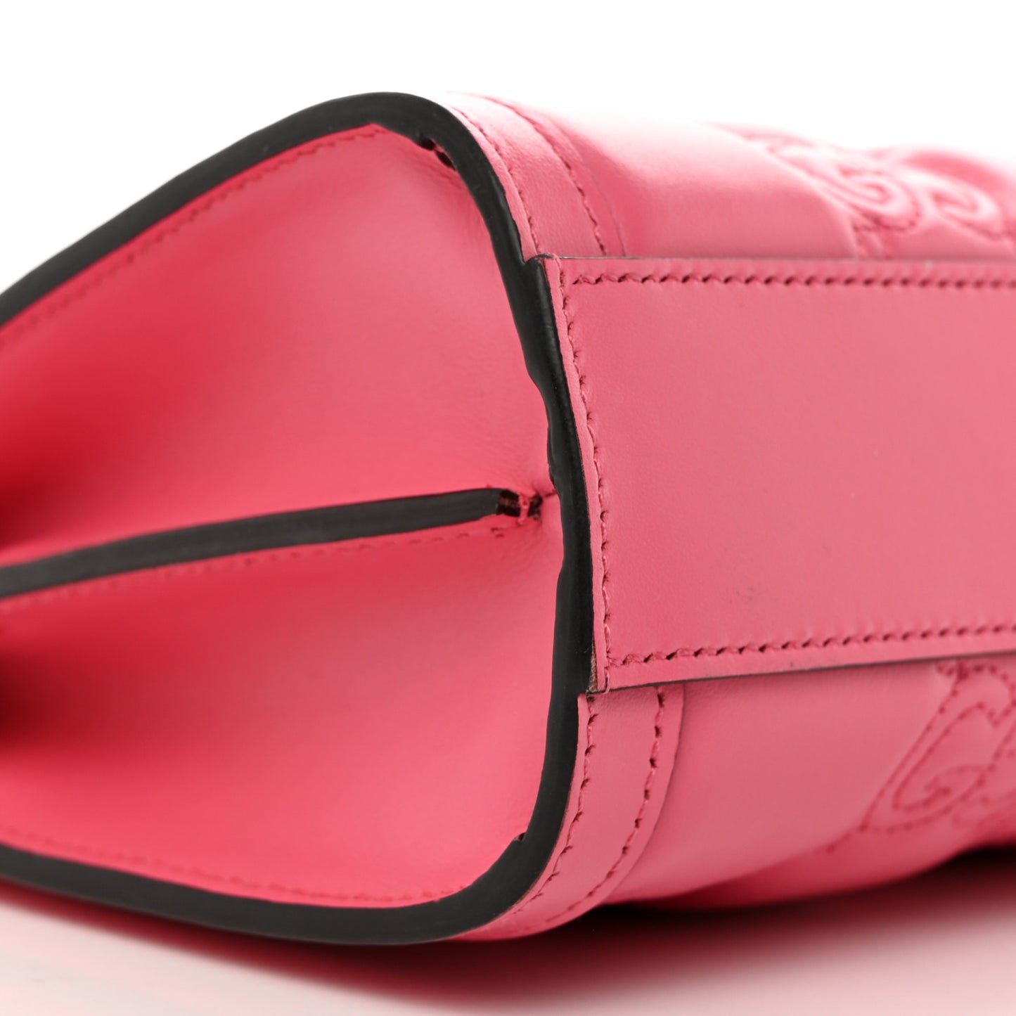 Calfskin GG Matelasse Small Slim Chain Shoulder Bag Rhodamine Pink Natural
