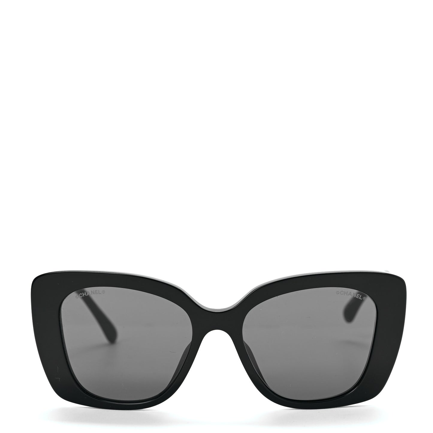 Acetate Strass Square Sunglasses 5422-B-A Black White