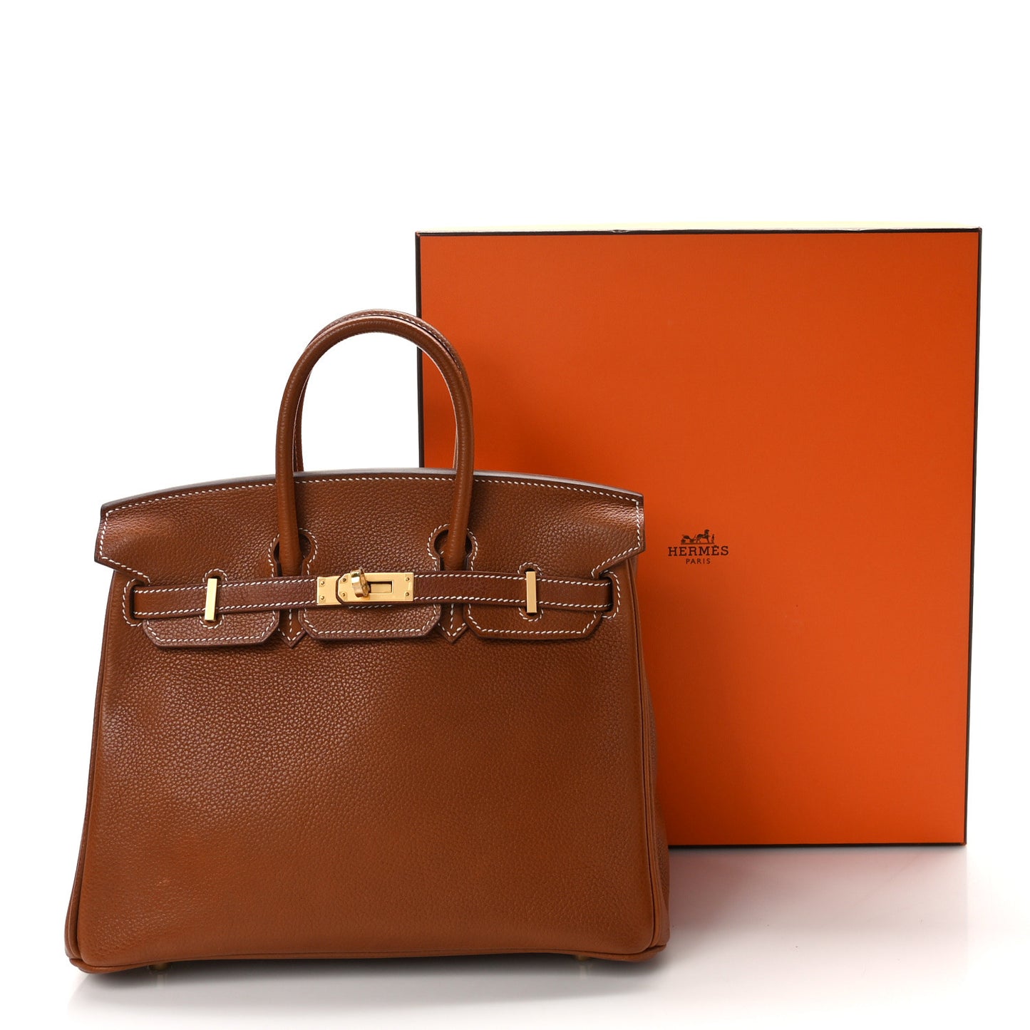 Natural Barenia Faubourg Birkin 25 Fauve