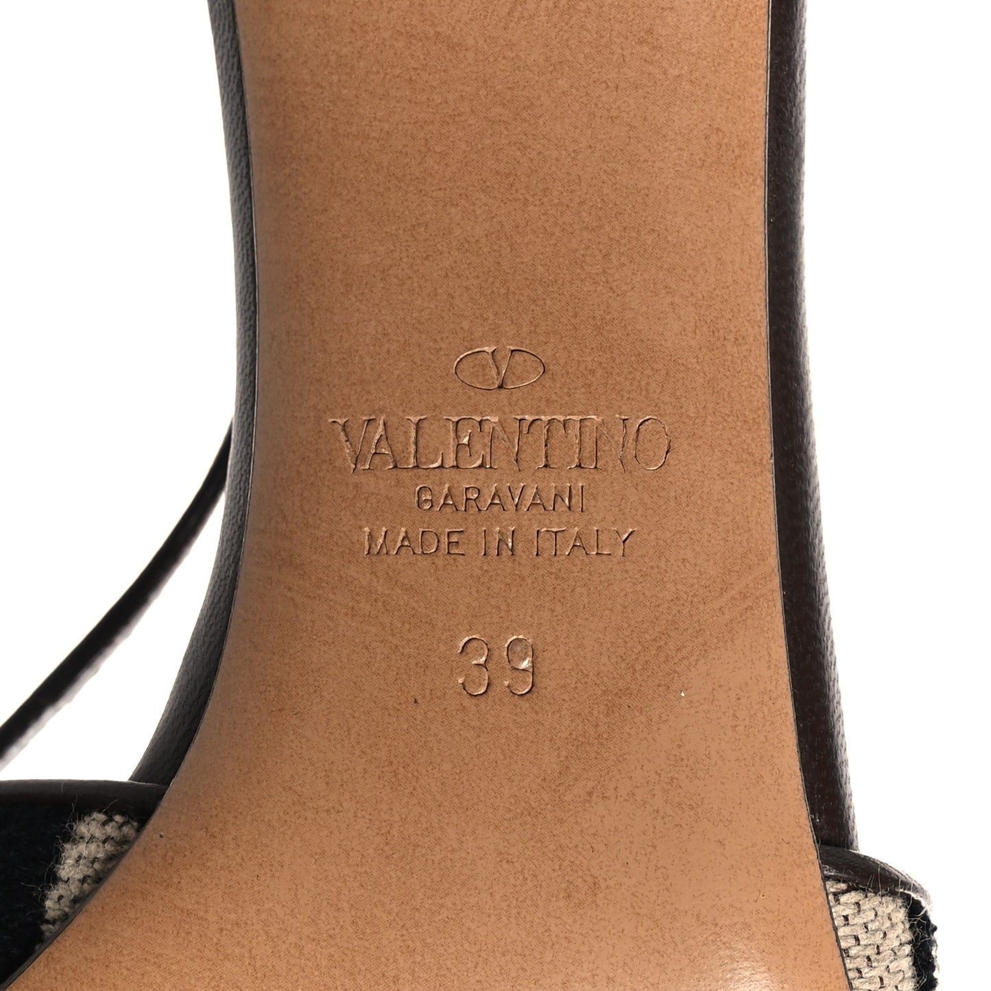 Toile Iconographe Vlogo Slingback 80mm Pumps 39 Naturale Black Fondant