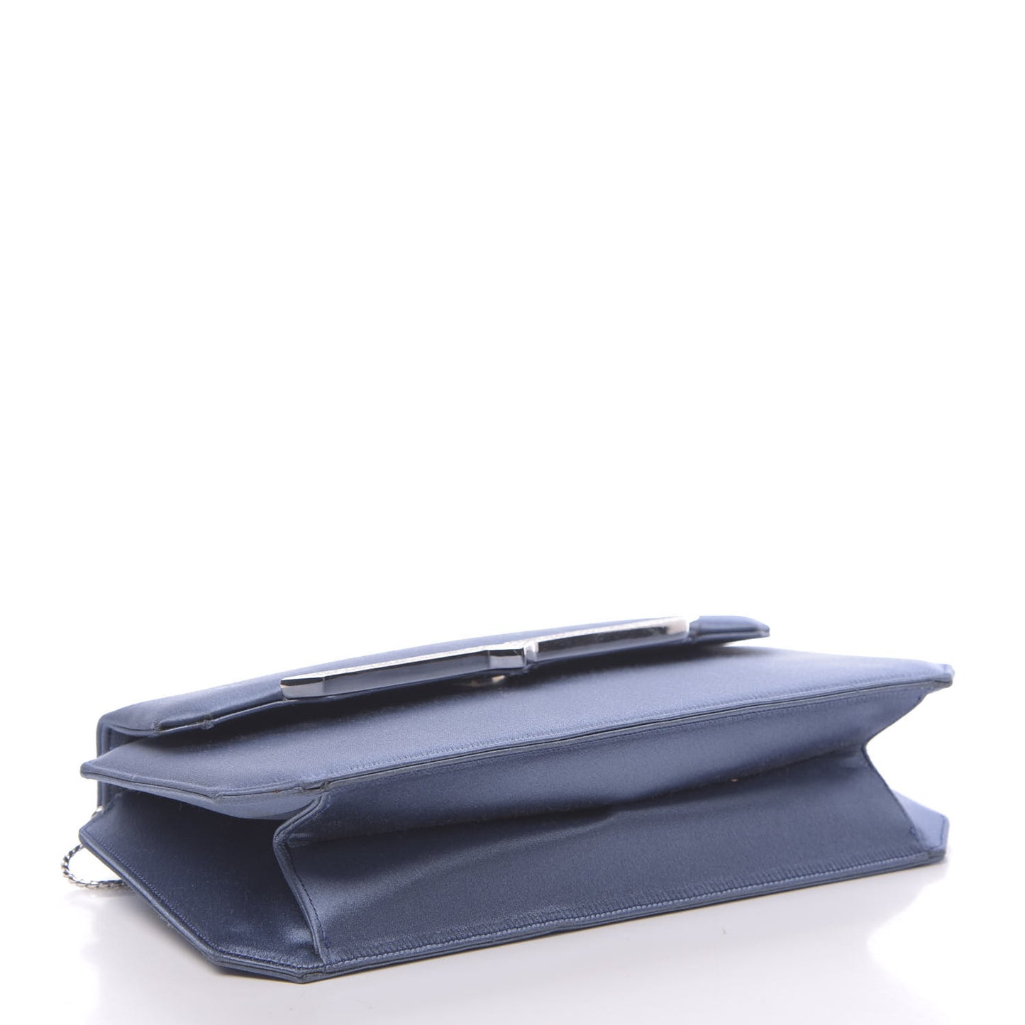 Crystal Satin Clutch Blue