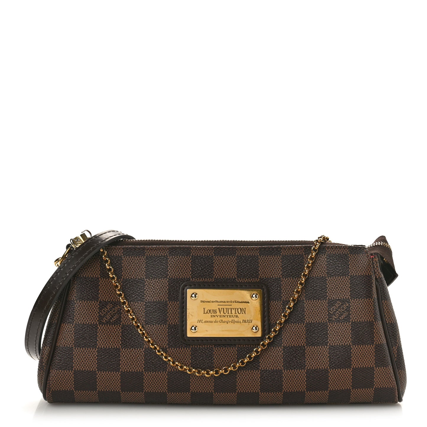 LOUIS VUITTON Damier Ebene Eva Clutch