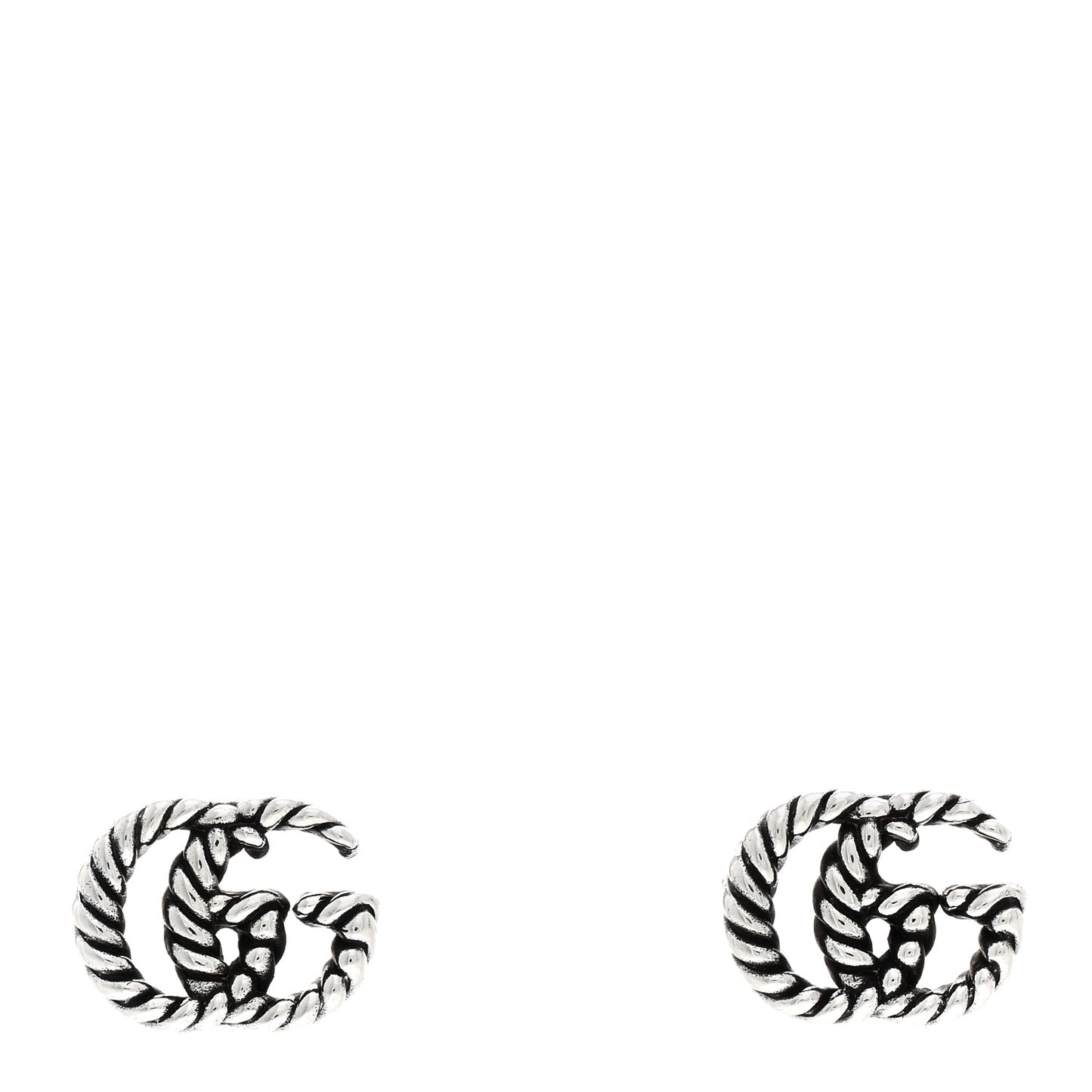 Sterling Silver Torchon Double G Earrings