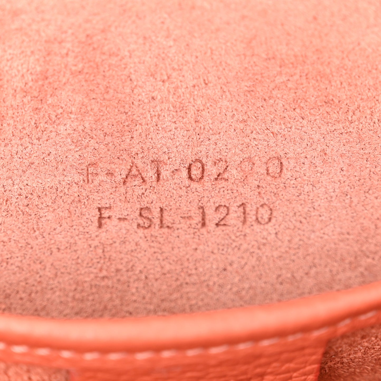 Drummed Calfskin Nano Luggage Lychee