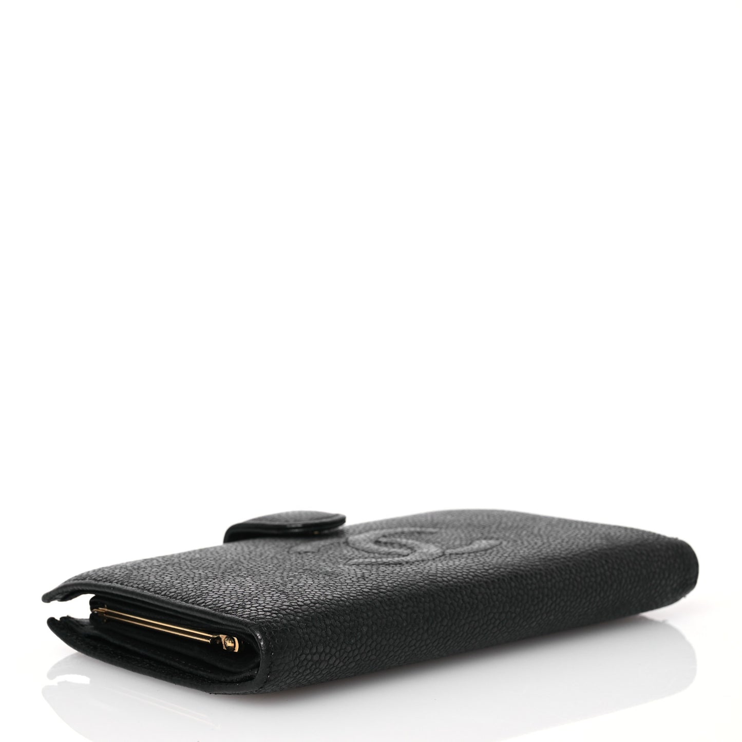 Caviar Timeless CC Zipped Pocket Wallet Black