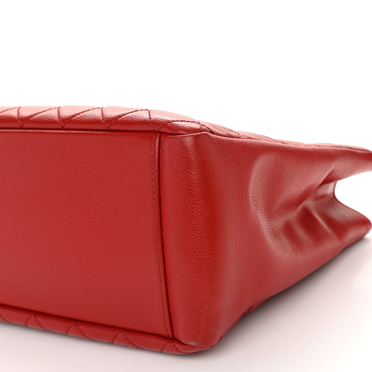 Chanel Caviar Quilted Grand Shopping Tote GST Red 10 of 10