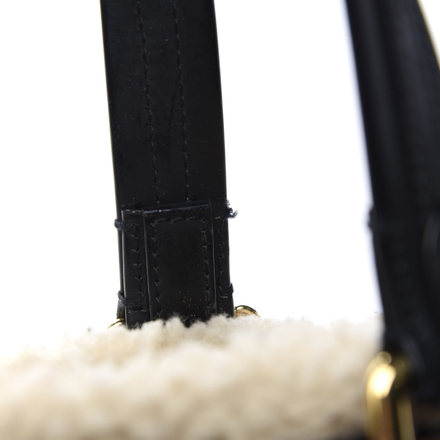 Patent Monogram Shearling Sac Thunder