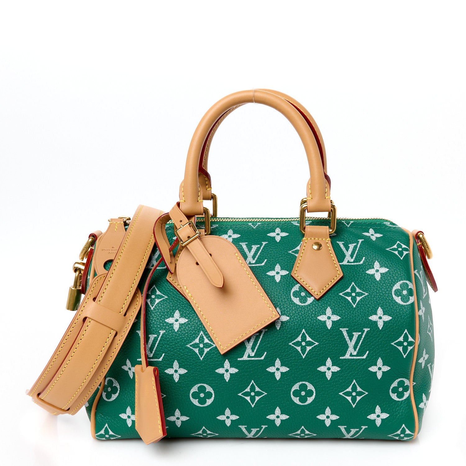 Louis Vuitton Calfskin Monogram Speedy P9 Bandouliere 25 Green 1 of 13