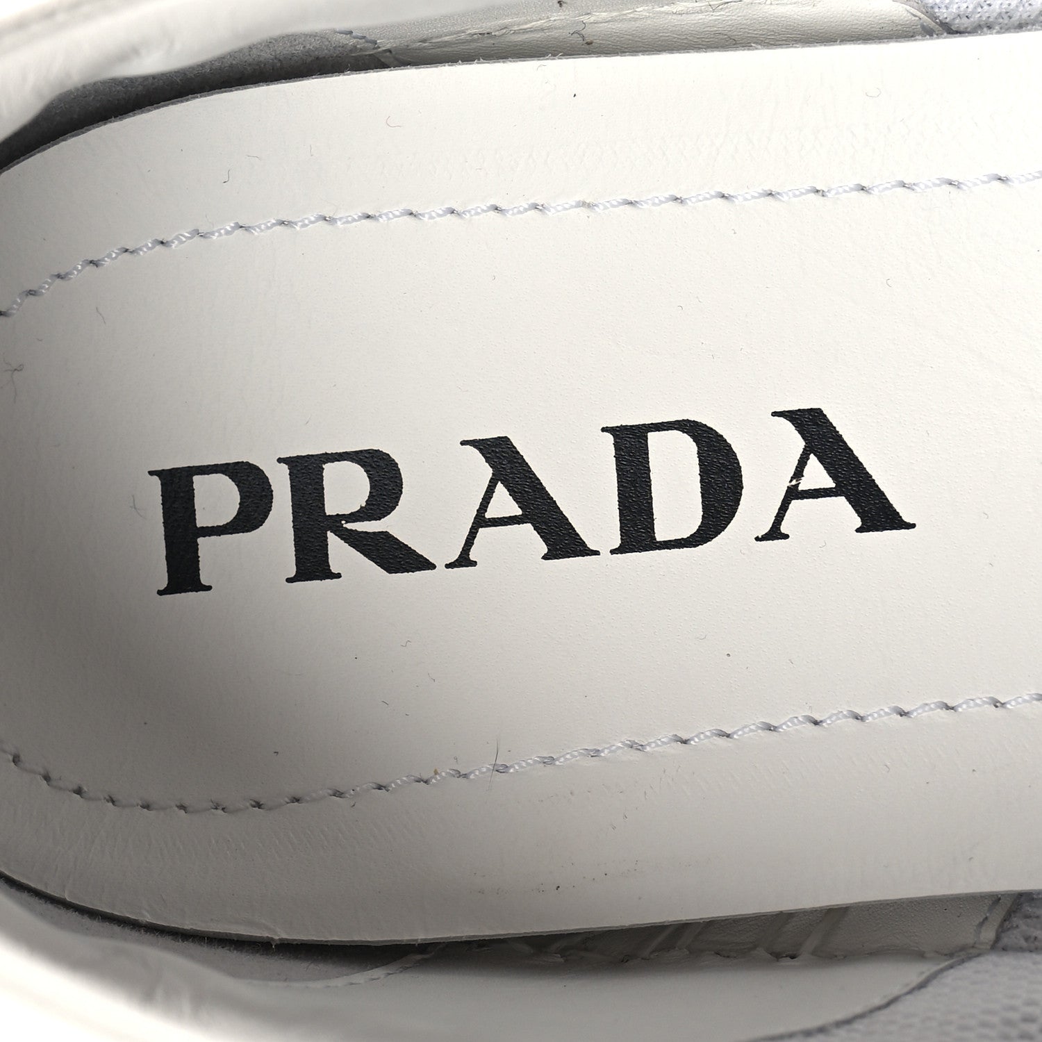 Prada Vitello Rois Triangle Womens Downtown Low Top 30mm Sneakers 41 White Black 8 of 10