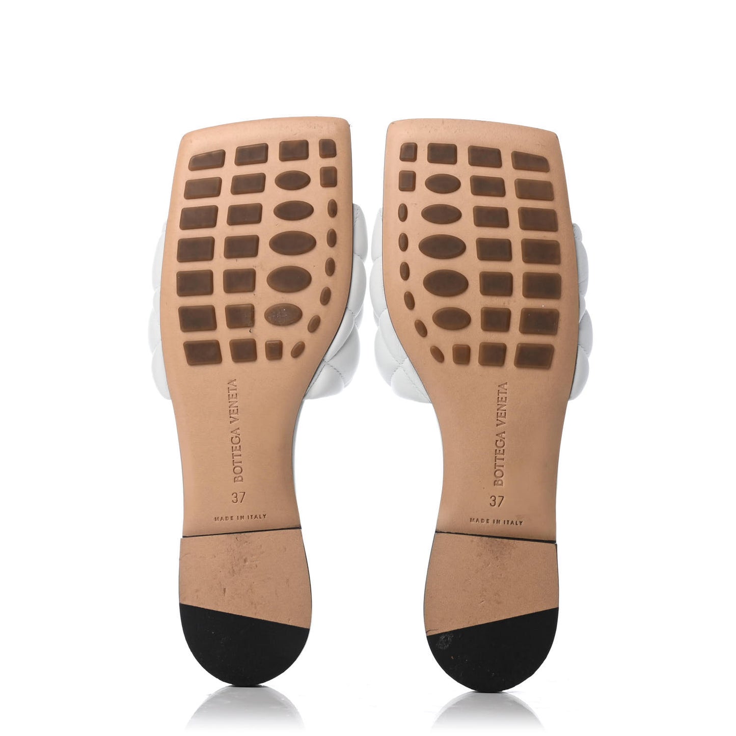 Nappa Matelasse Padded Flat Sandals 37 Optic White