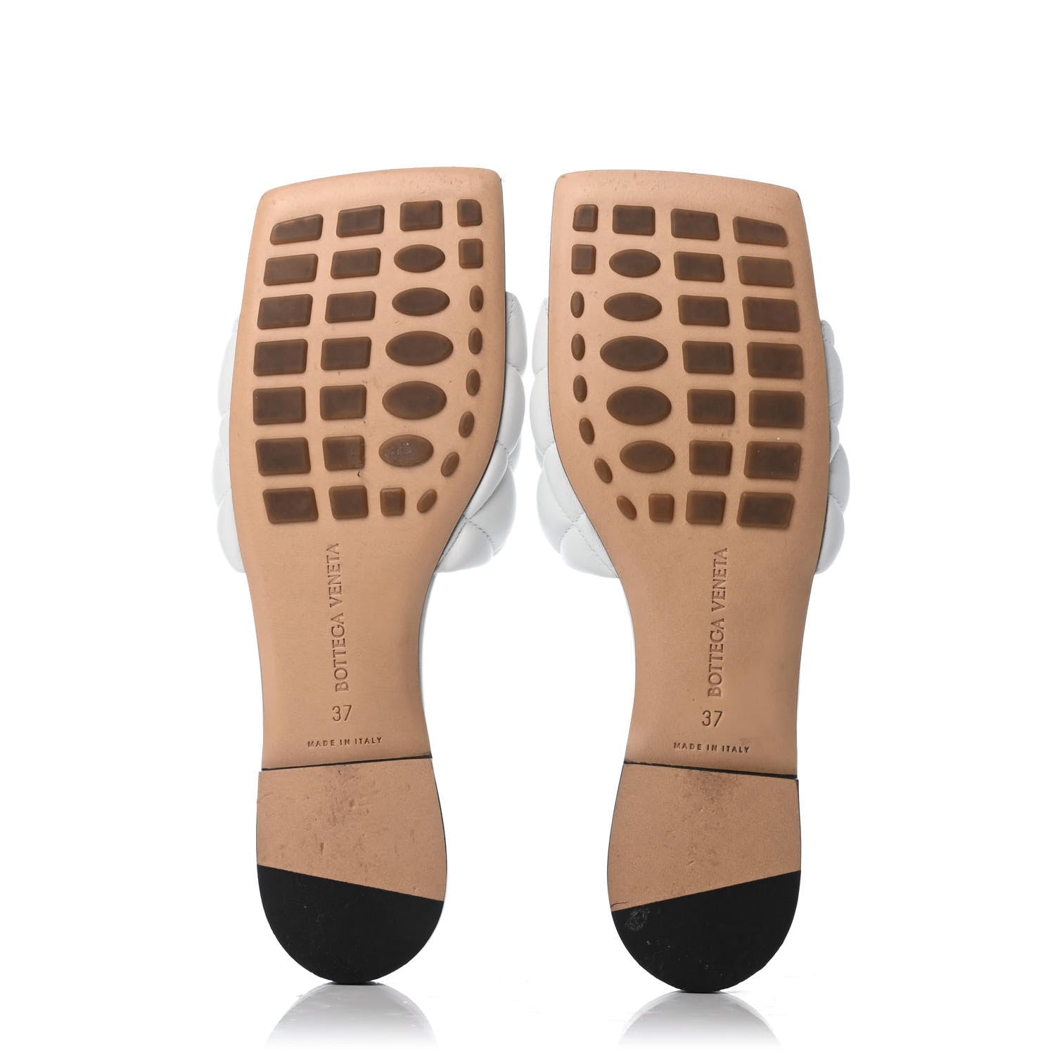Bottega Veneta Nappa Matelasse Padded Flat Sandals 37 Optic White 4 of 4